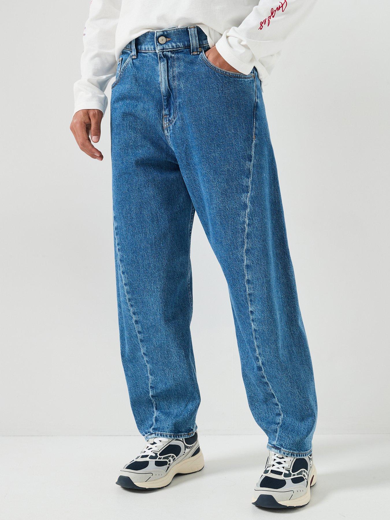 Tommy Jeans Ashton Twisted Seam Loose Barrel Leg Jeans - Blue