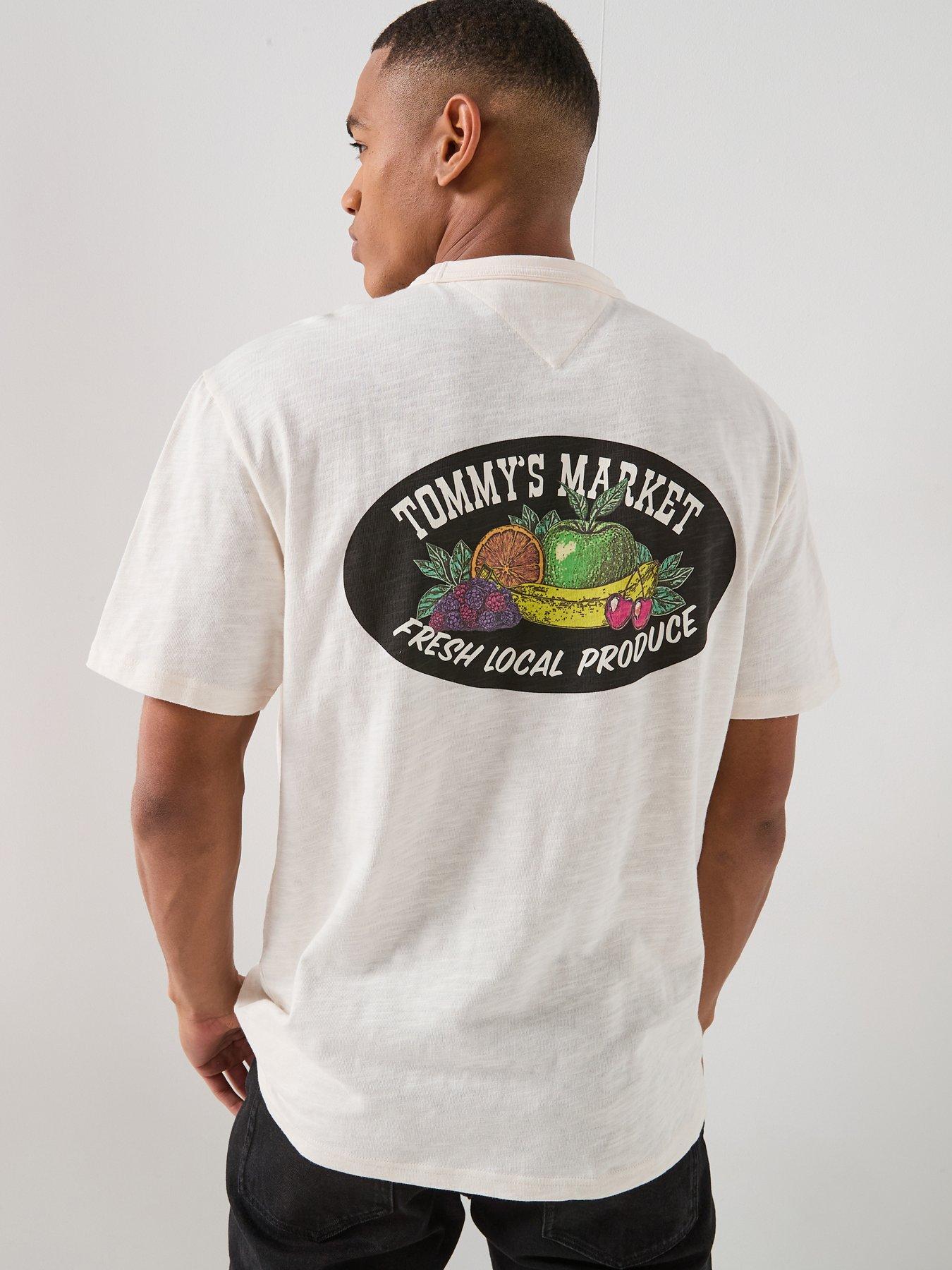 Tommy Jeans Back Graphic Relaxed Novelty T-Shirt, White, Size Xl, Men