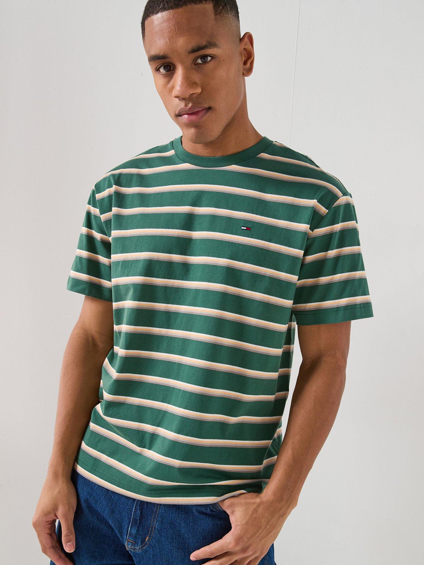 Tommy Jeans Relaxed Stripe T-Shirt - Green