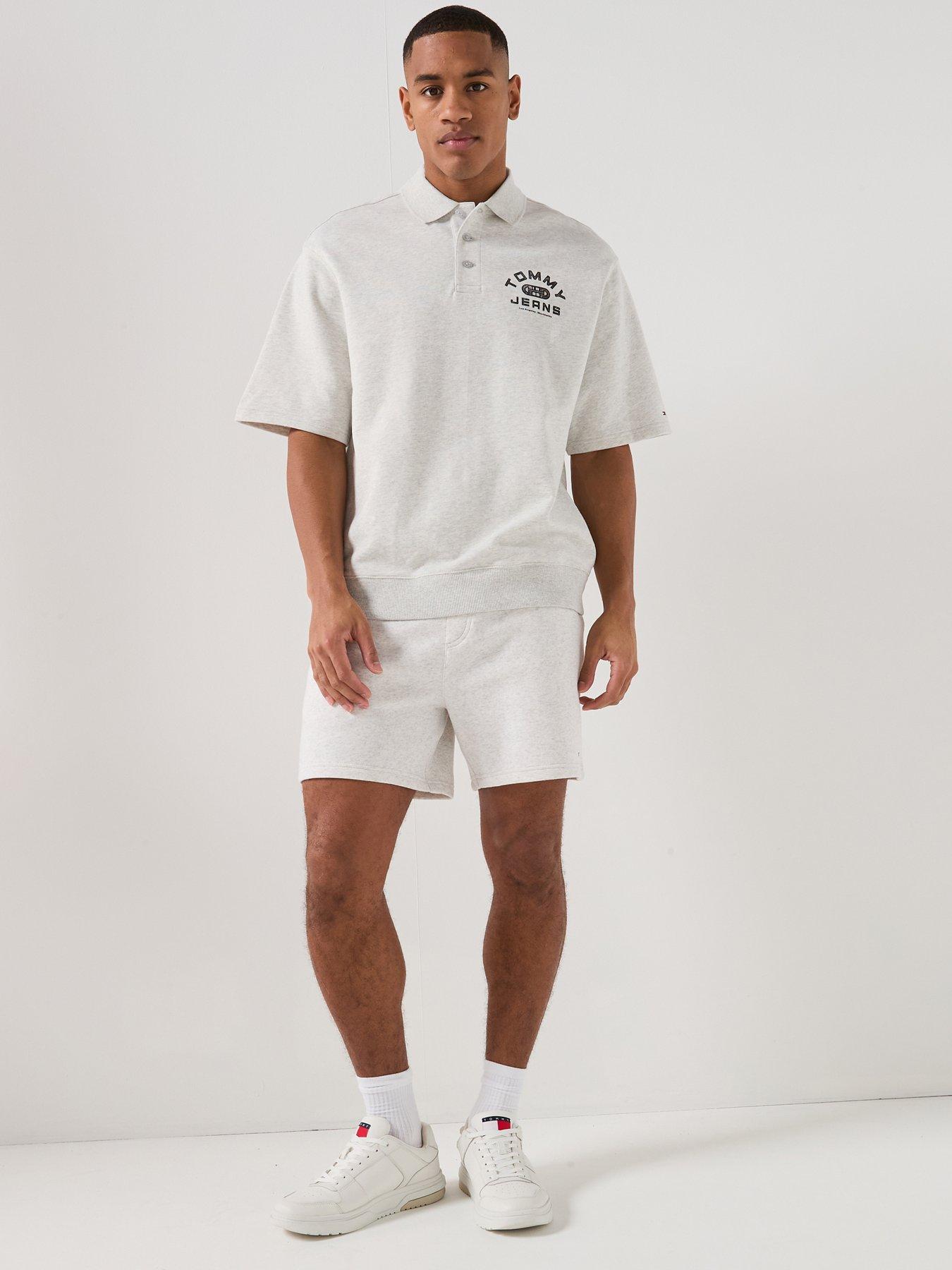 Image 5 of 5 of Tommy Jeans Tommy Jeans S Flag Sweat Shorts - Grey
