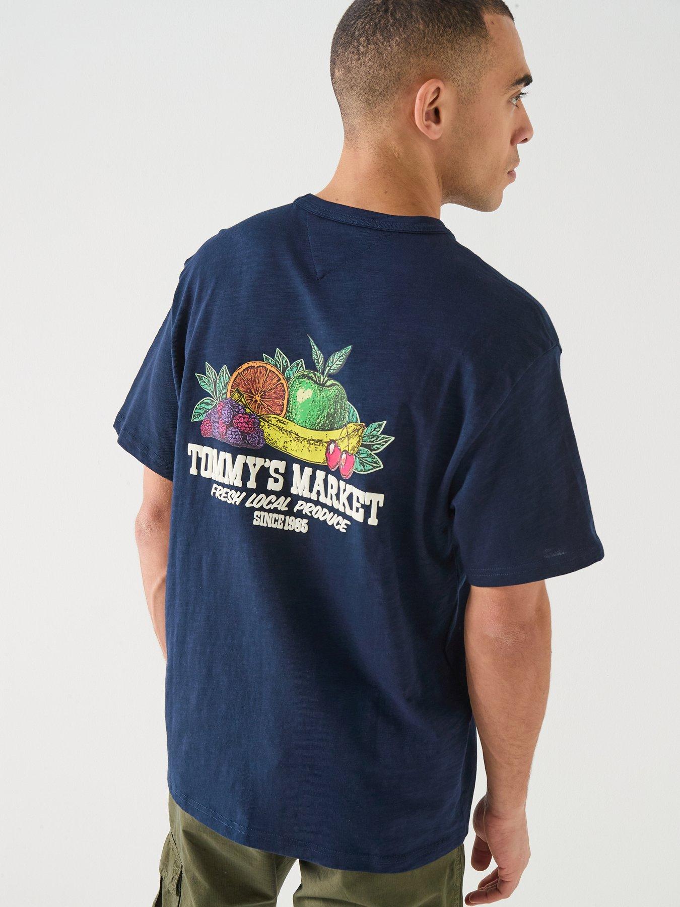 Image 5 of 6 of Tommy Jeans Back Graphic Relaxed Novelty T-Shirt - Dark Night Navy