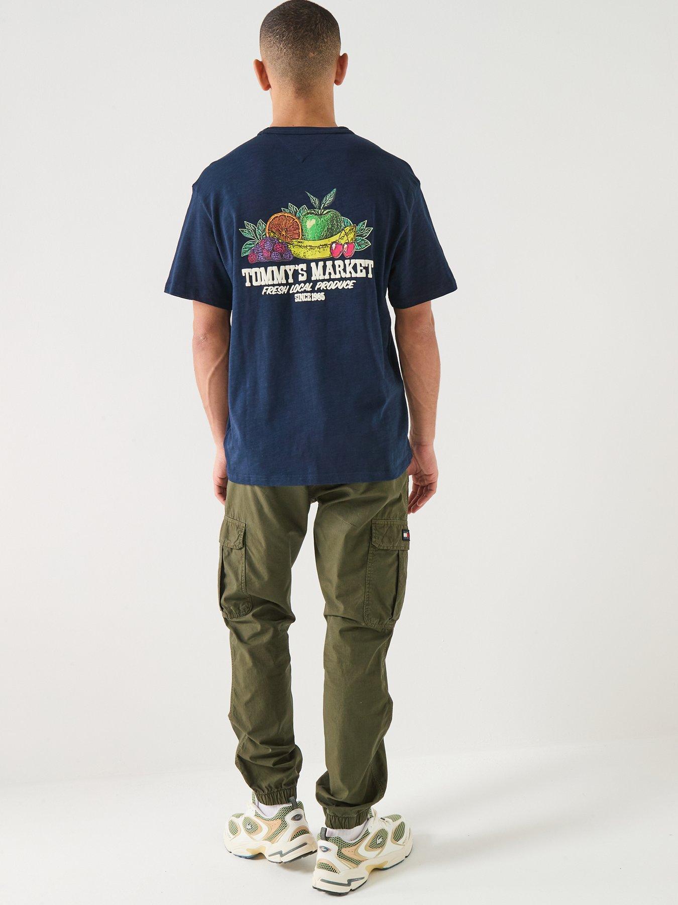 Image 6 of 6 of Tommy Jeans Back Graphic Relaxed Novelty T-Shirt - Dark Night Navy