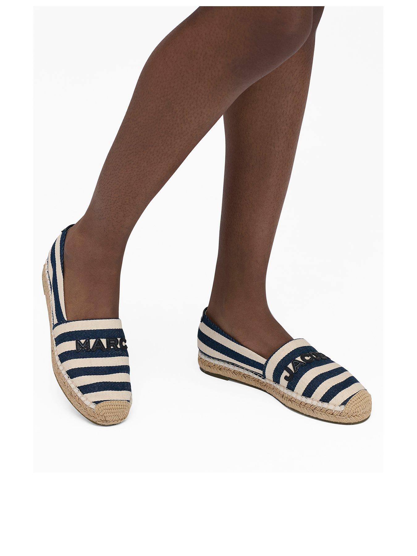 Image 2 of 5 of MARC JACOBS The Striped Canvas Espadrille - Blue