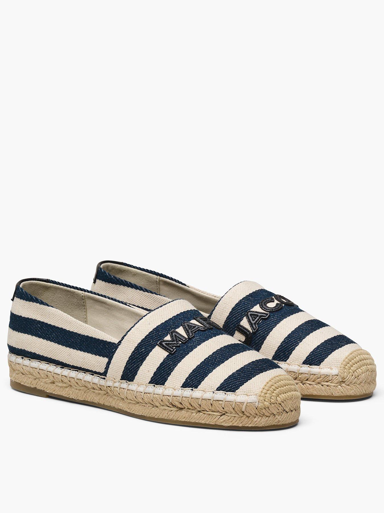Image 3 of 5 of MARC JACOBS The Striped Canvas Espadrille - Blue