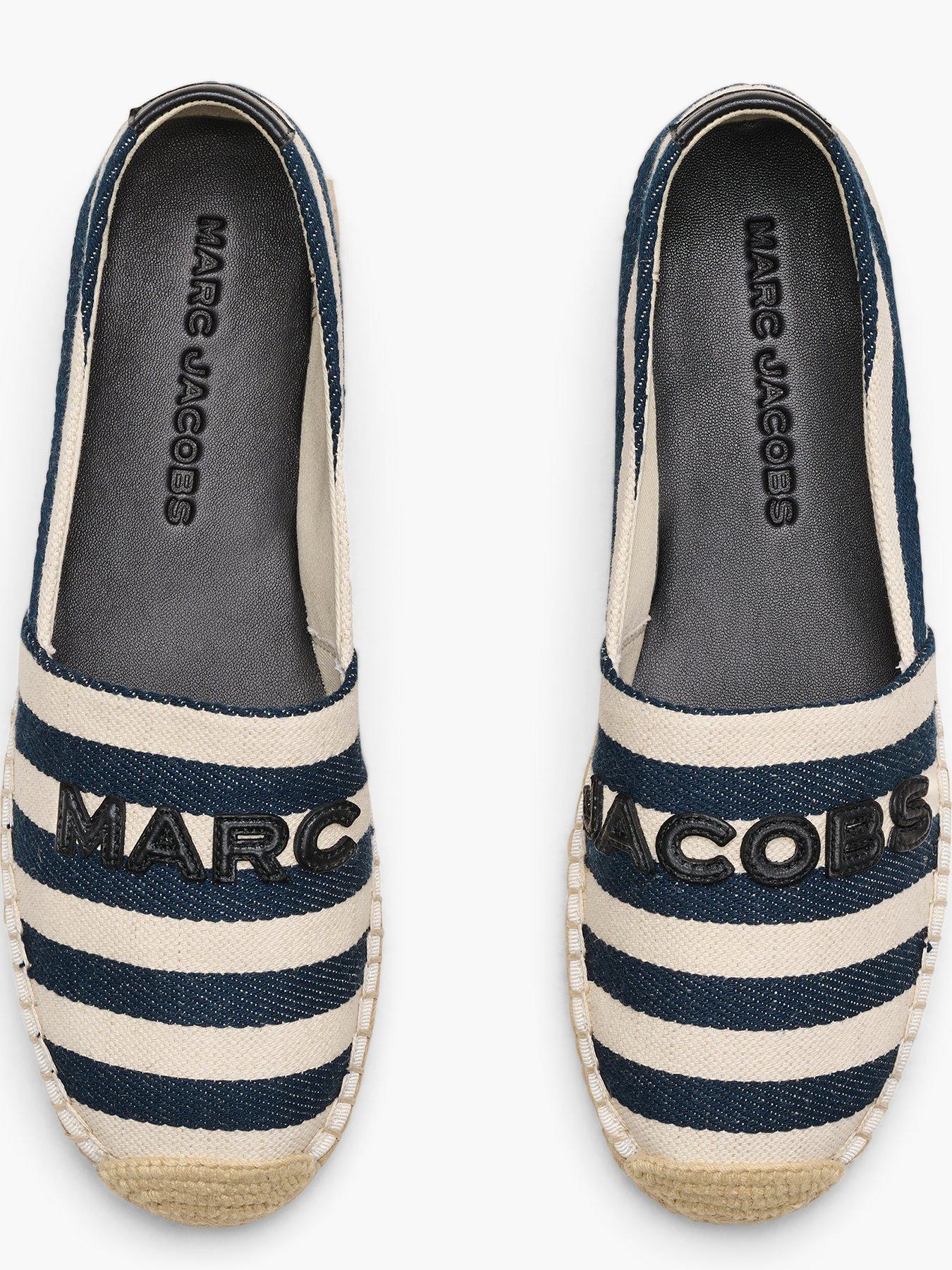 Image 4 of 5 of MARC JACOBS The Striped Canvas Espadrille - Blue