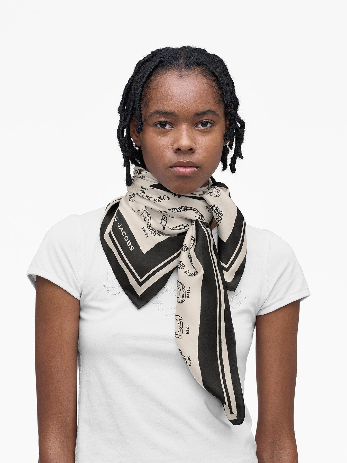 MARC JACOBS J Silk Scarf - White