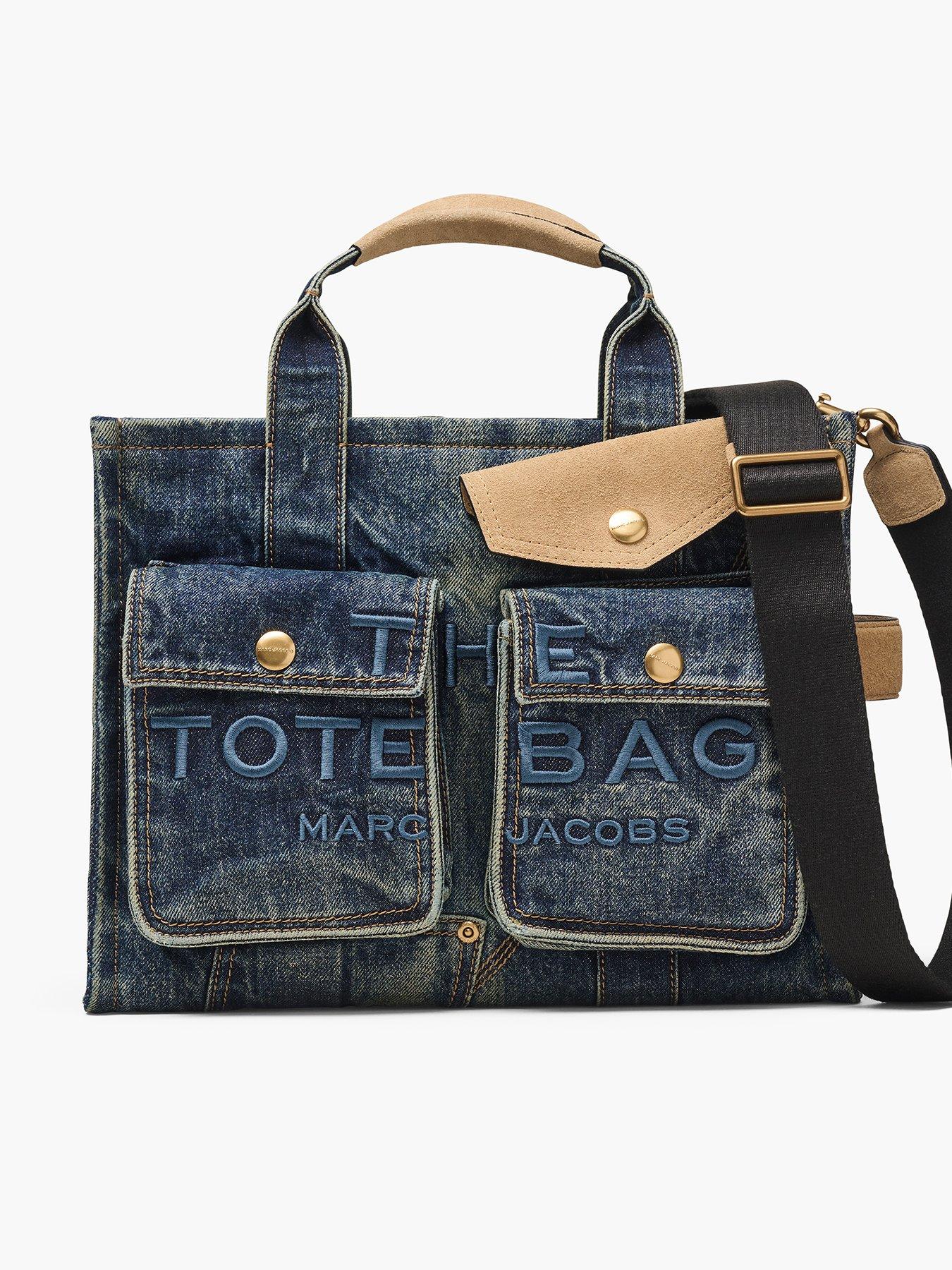 MARC JACOBS The Denim Suede Medium Tote Bag - Blue