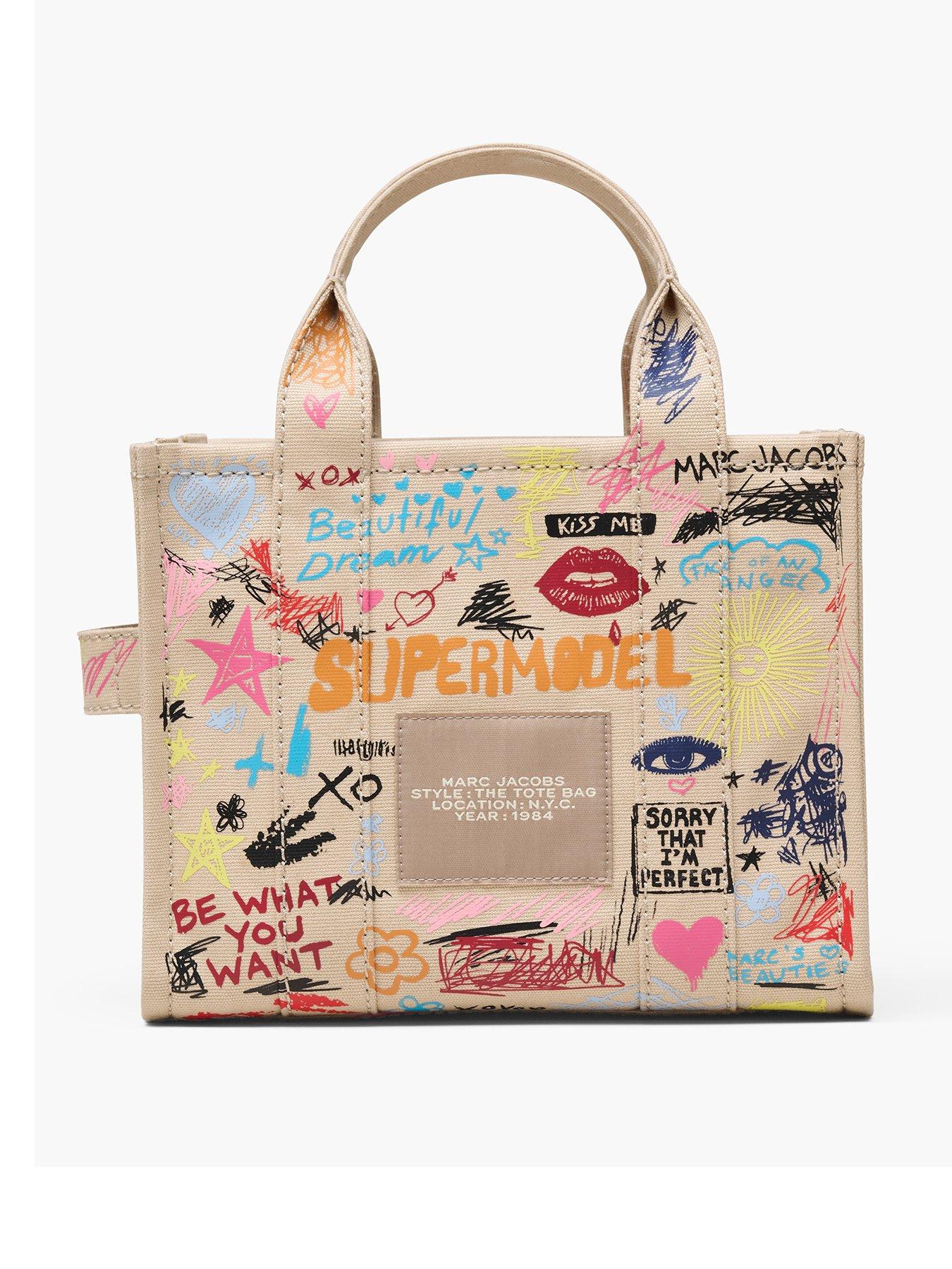 Image 3 of 5 of MARC JACOBS The Small Scribble Tote Bag - Beige