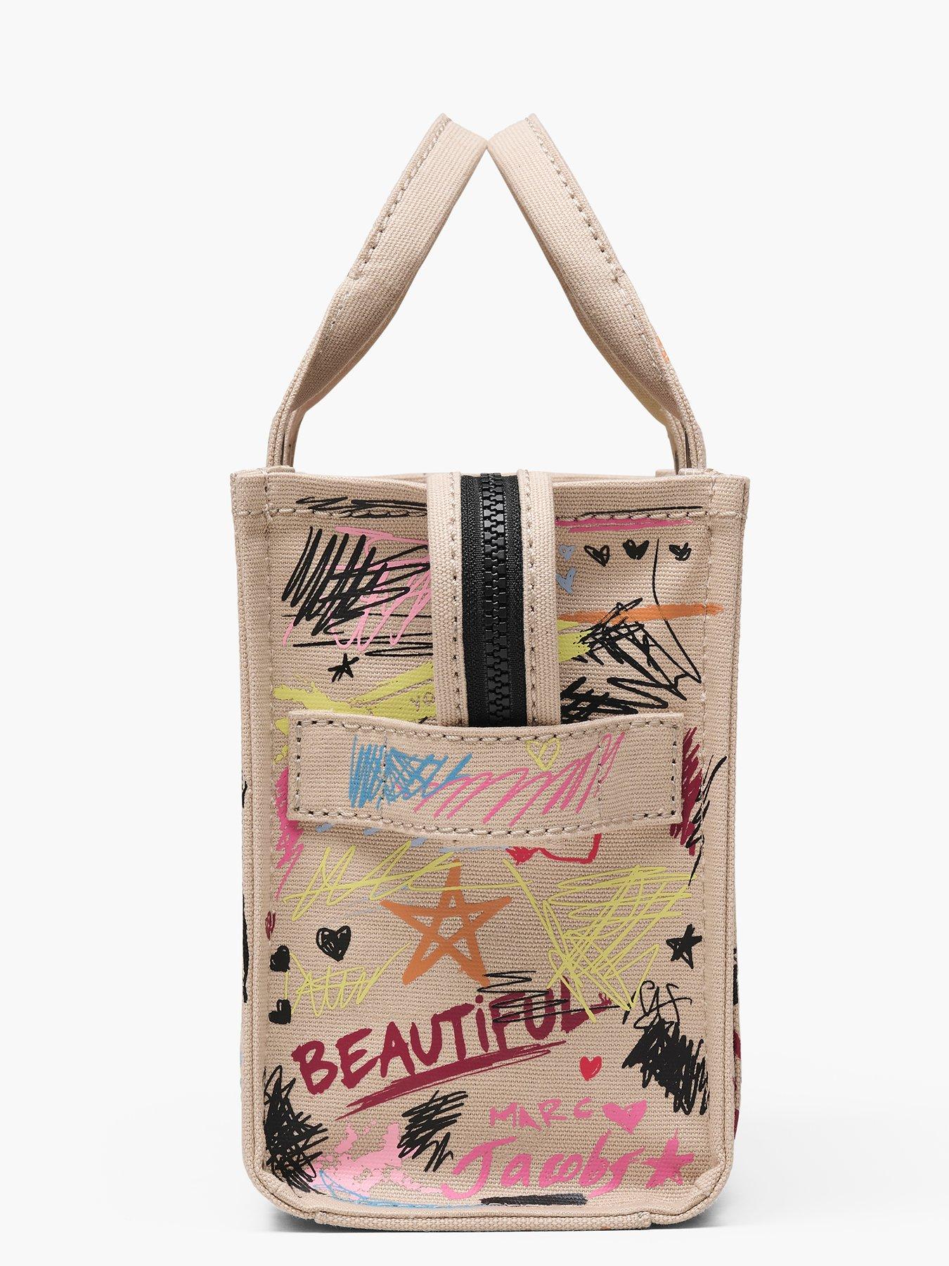 Image 5 of 5 of MARC JACOBS The Small Scribble Tote Bag - Beige