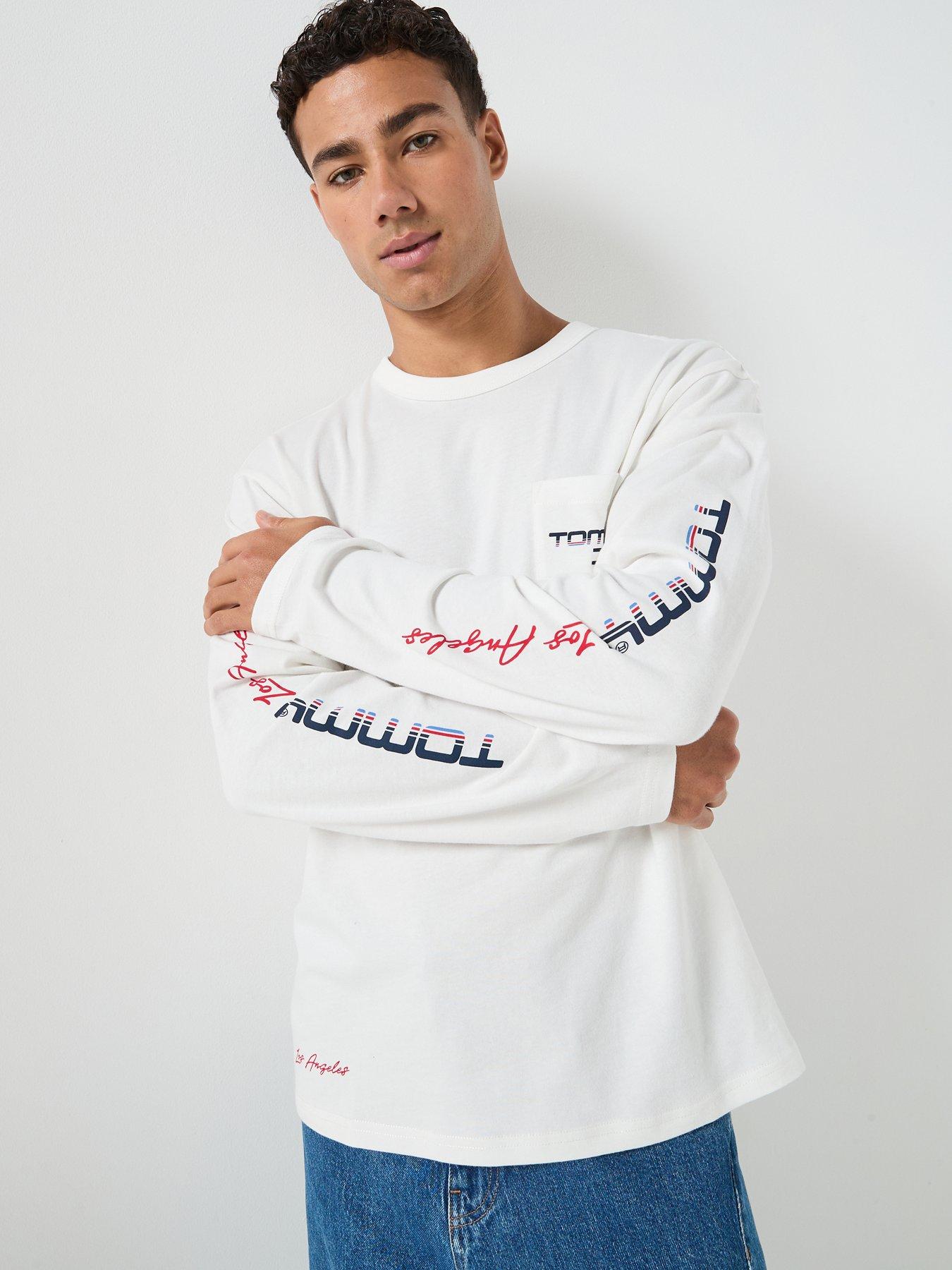 Tommy Jeans Relaxed LA Long Sleeve T-Shirt - Ecru
