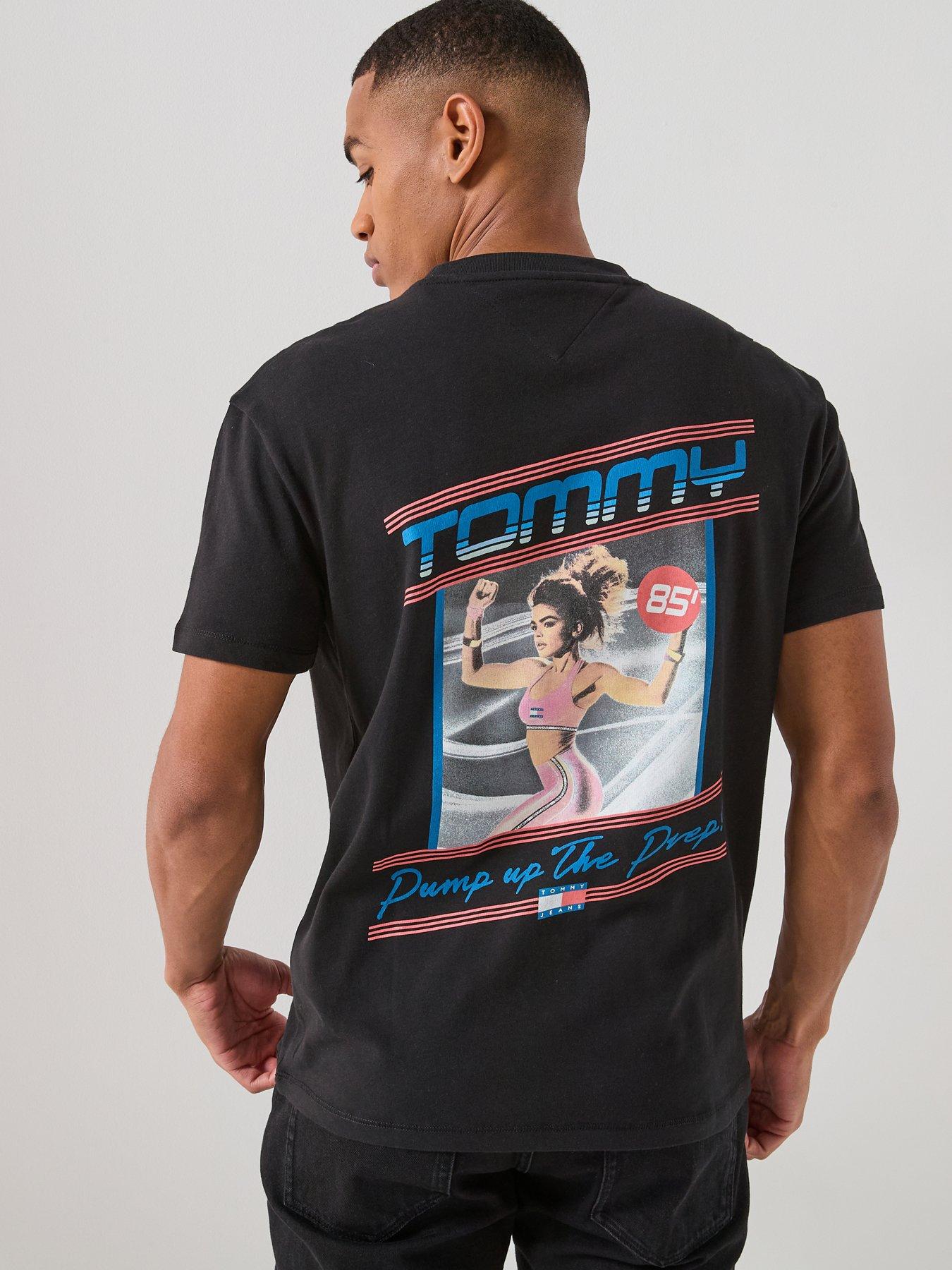 Image 5 of 6 of Tommy Jeans Back Graphic Regular Fit Poster T-Shirt - Black