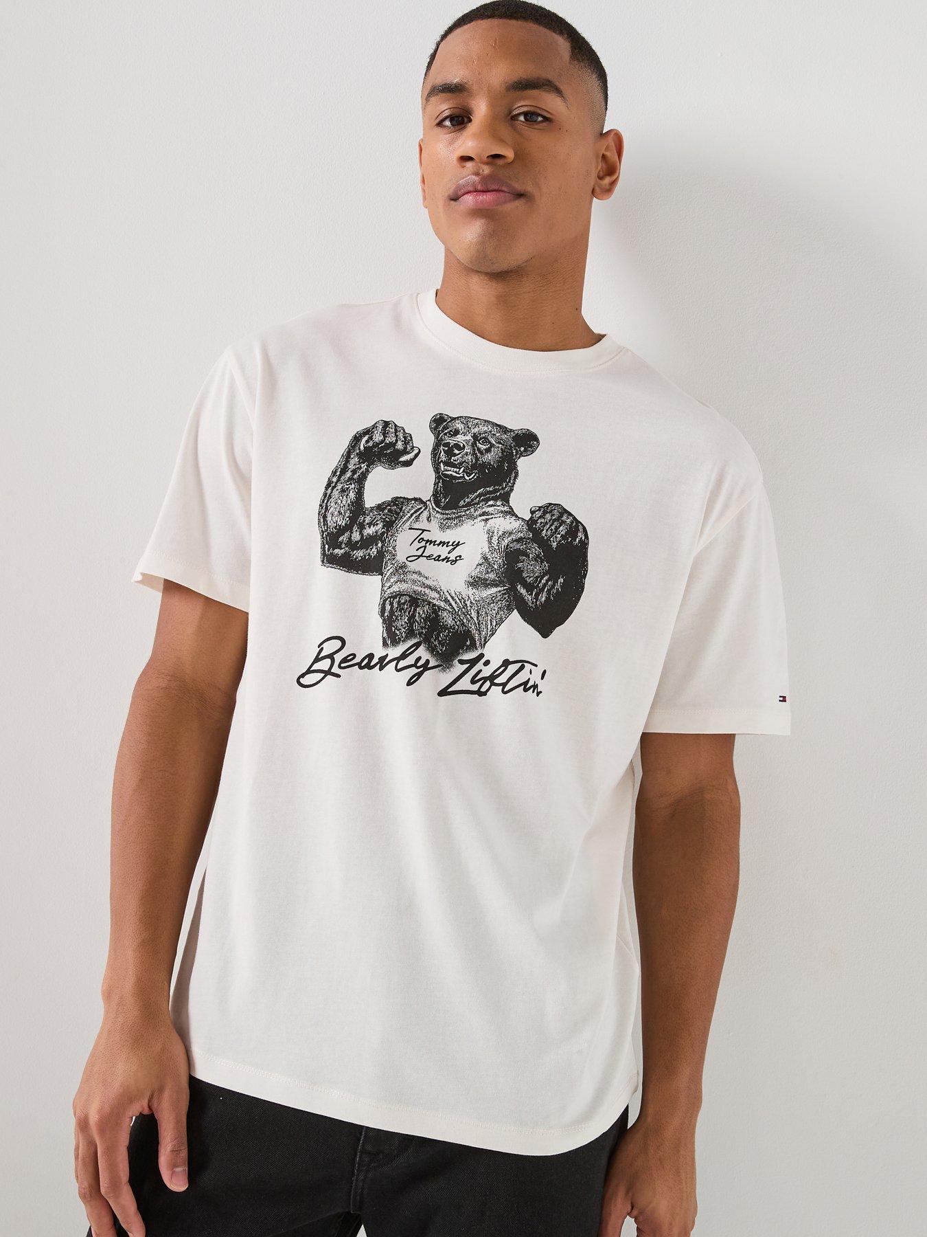 Tommy Jeans Relaxed Bear Graphic T-Shirt - White