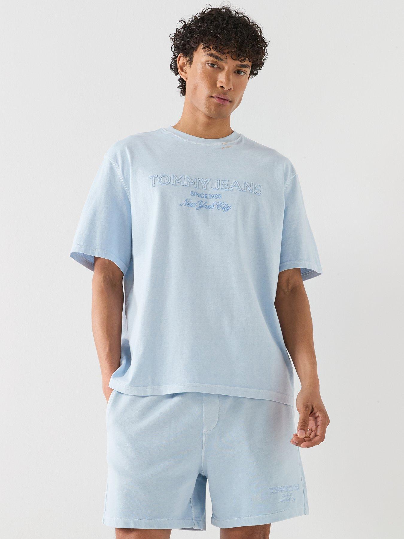 Tommy Jeans 90S New Classics T-Shirt, Light Blue, Size 2Xl, Men