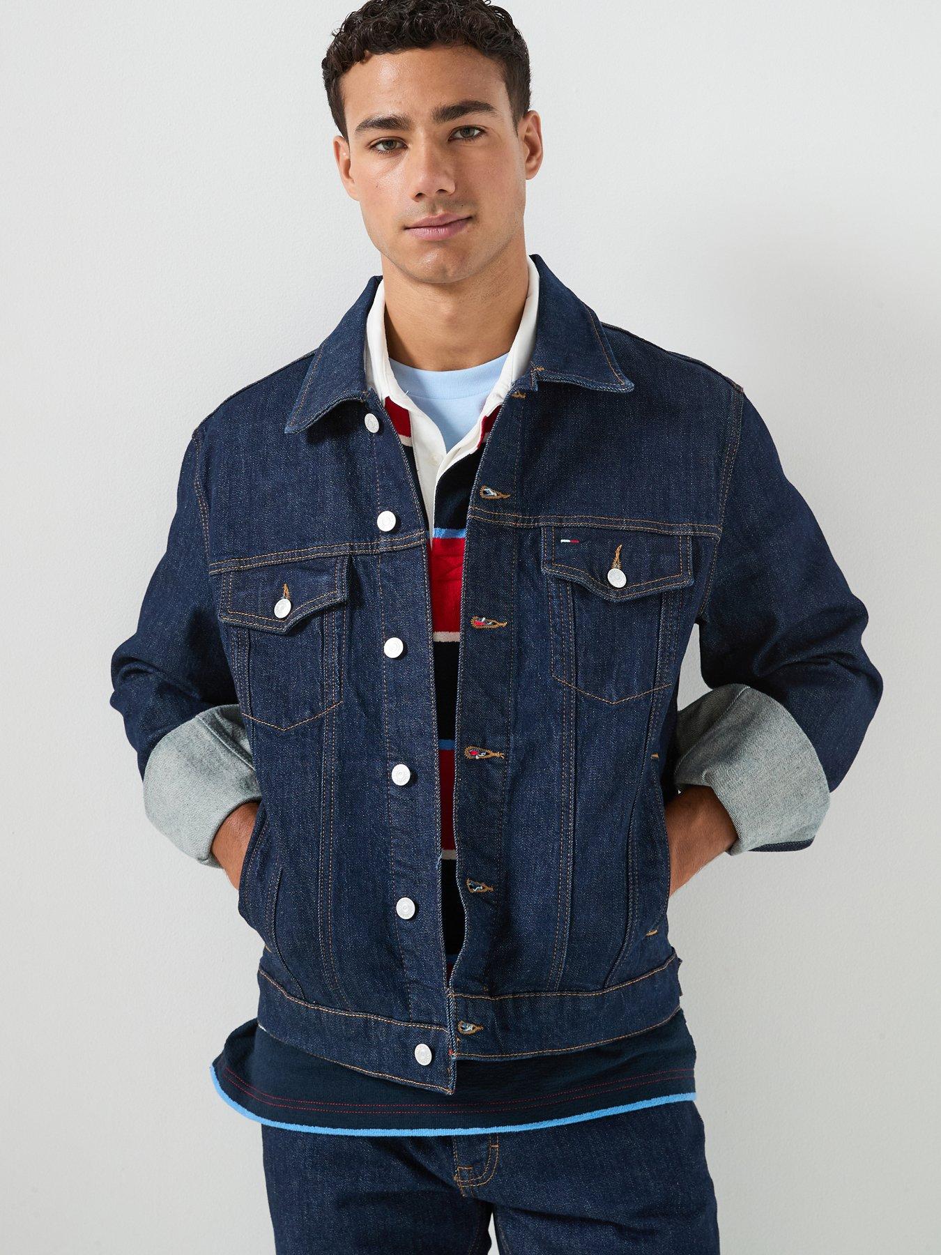 Tommy Jeans Ryan Regular Denim Trucker Jacket, Dark Blue, Size Xl, Men