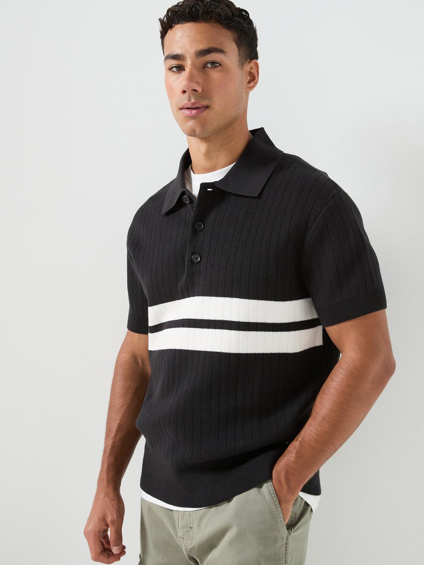 Tommy Jeans Regular Fit Knitted Polo Shirt - Black