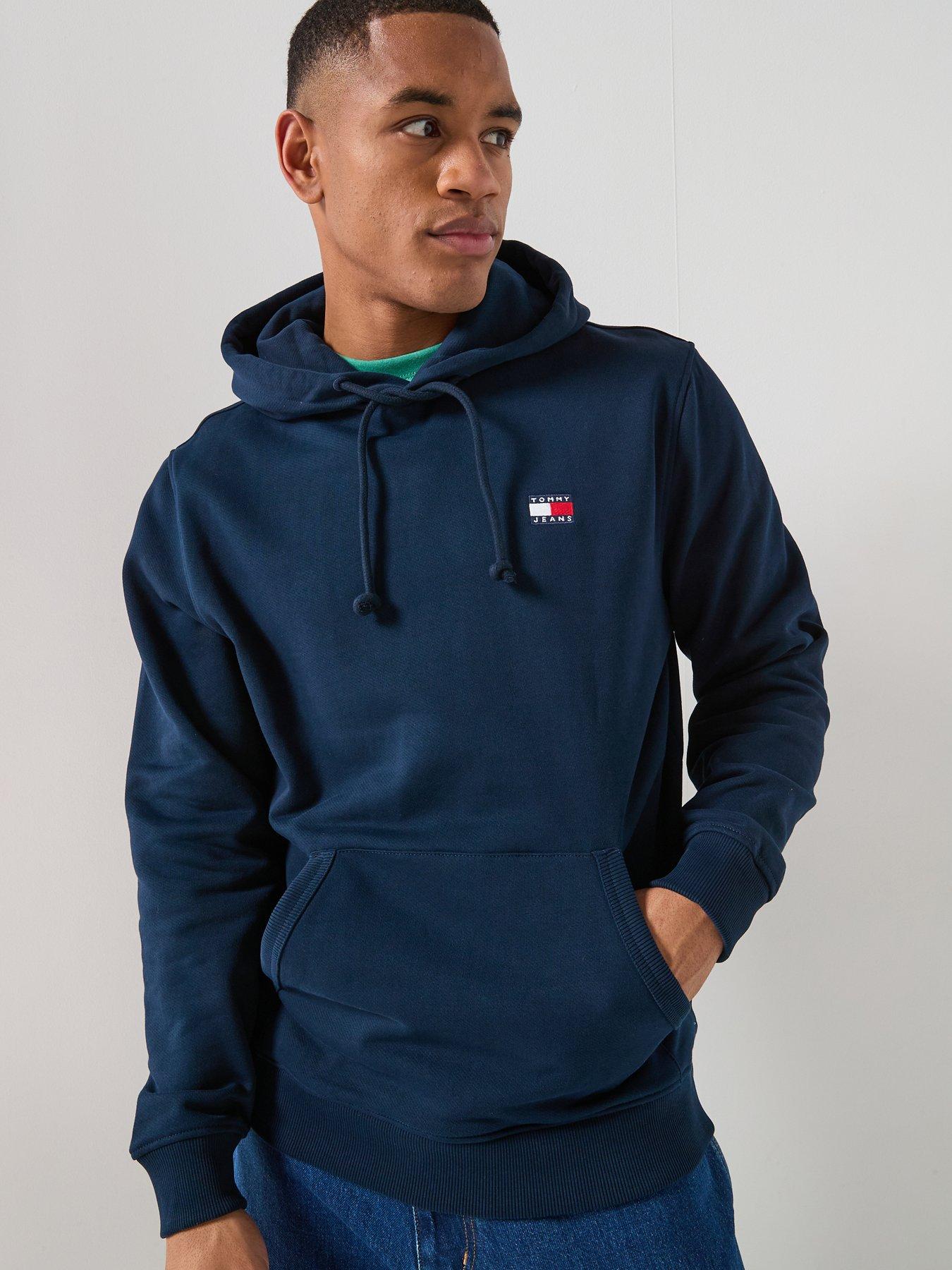 Tommy Jeans Regular Fit Badge Hoodie Pullover Hoodie - Dark Night Navy