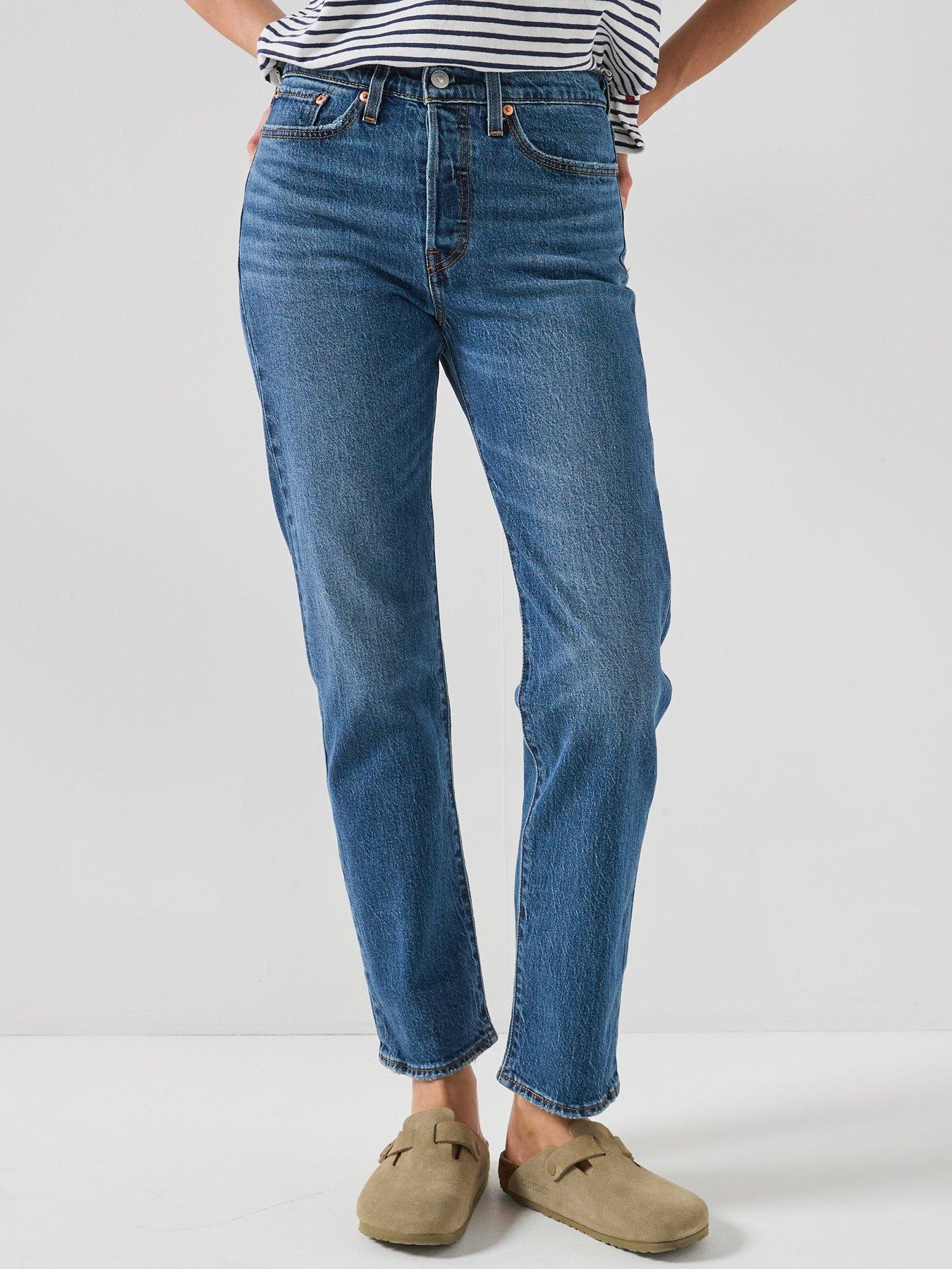 Levi's Wedgie Straight Jeans, Blue, Size 29, Inside Leg 30, Women