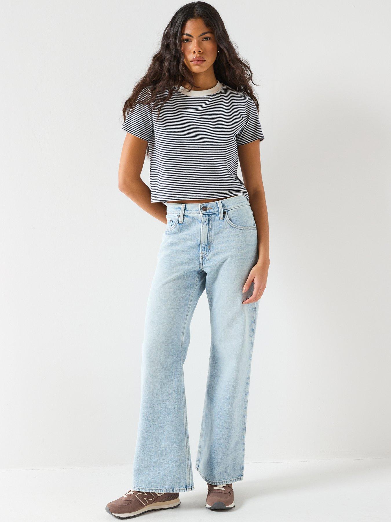 Image 3 of 6 of Levi's Middy Loose Bootcut Jeans - Abraided Art