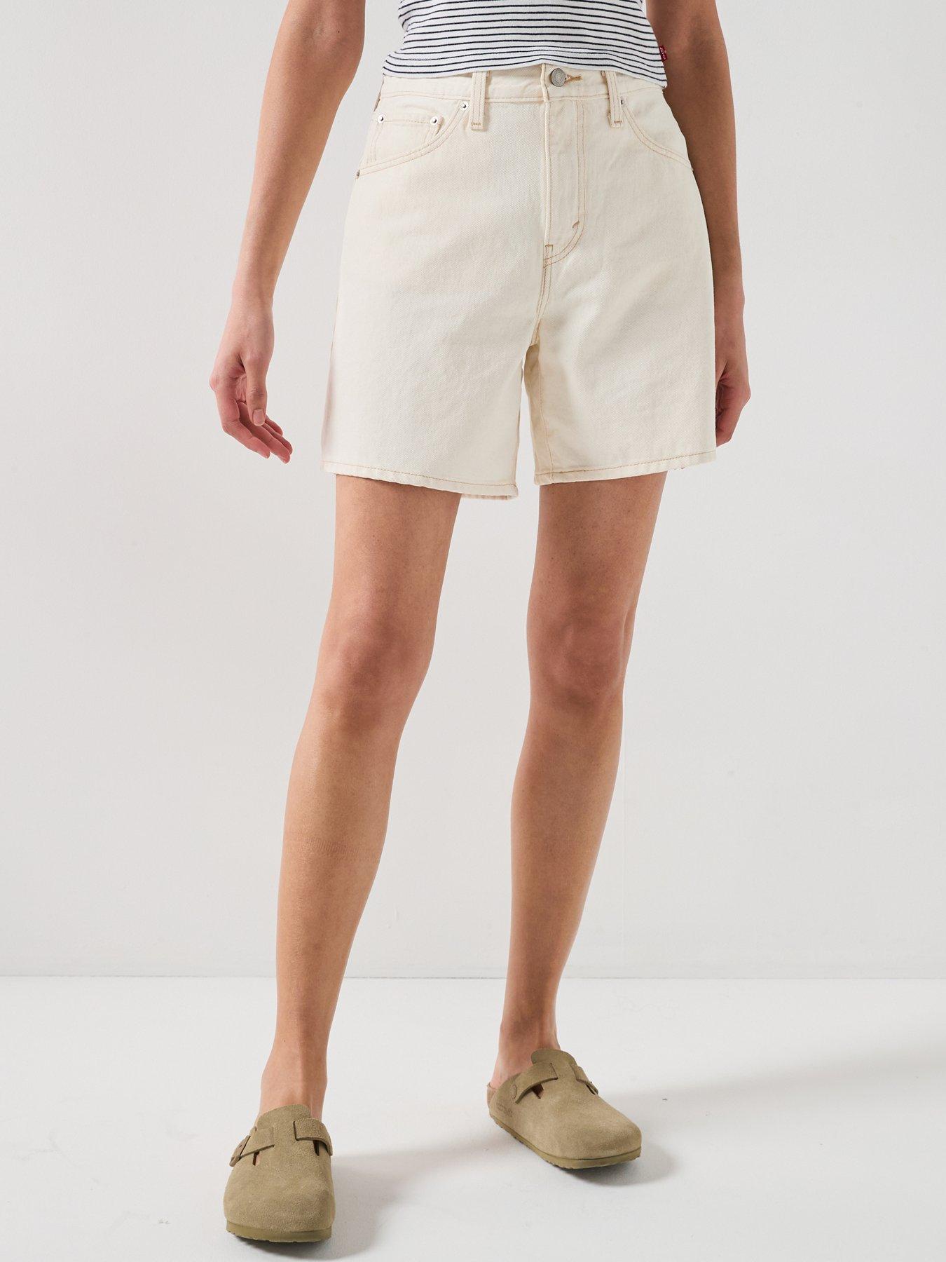 Image 1 of 6 of Levi's High Rise Baggy Short - LA White