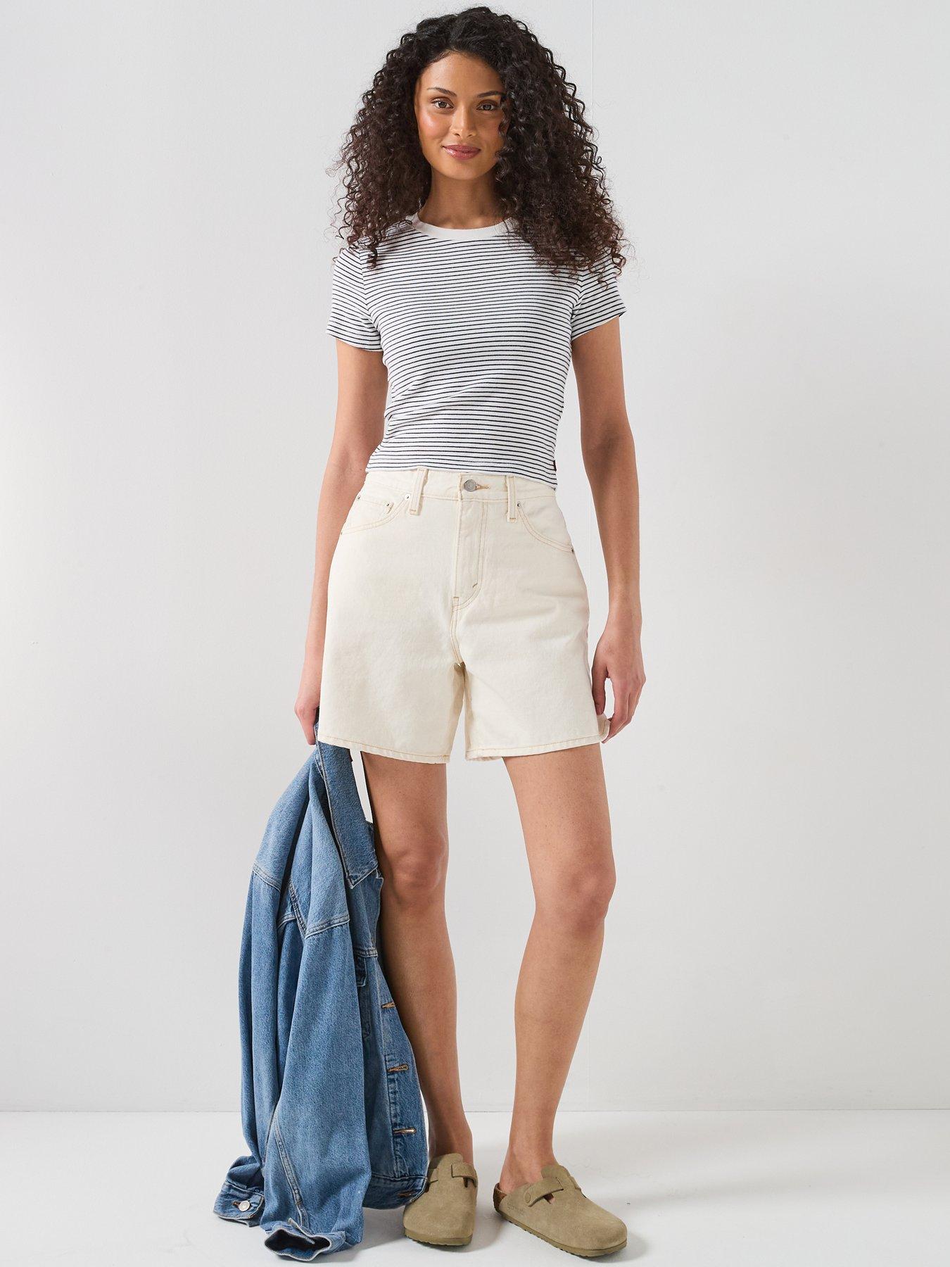 Image 3 of 6 of Levi's High Rise Baggy Short - LA White