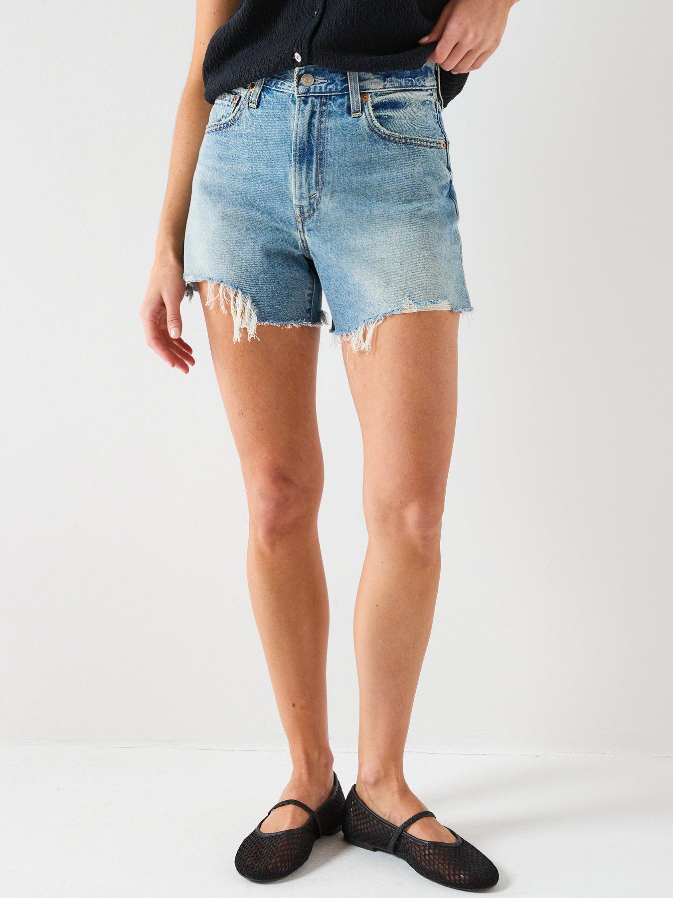 Image 1 of 6 of Levi's Ribcage Short Zip - Blue