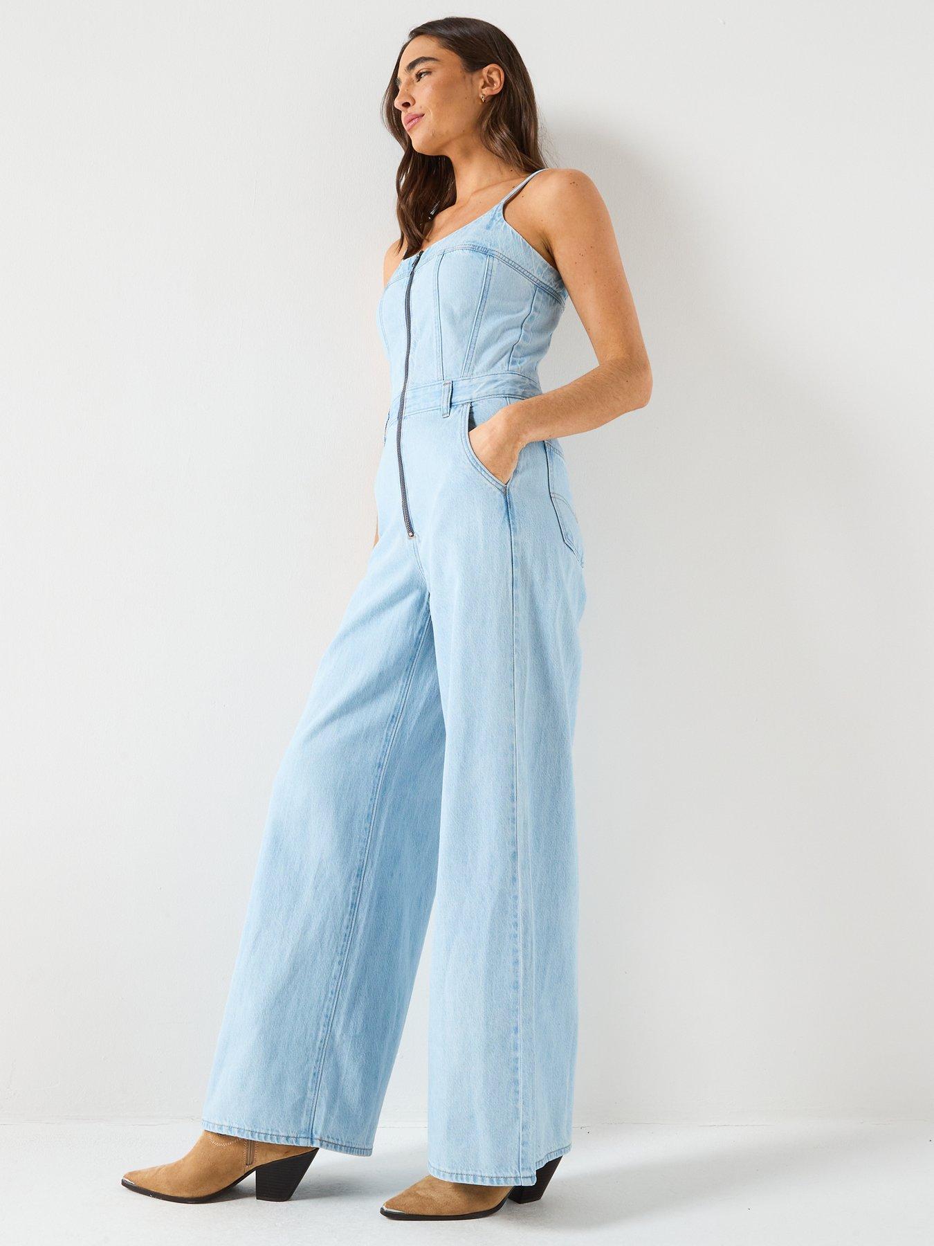 Image 3 of 6 of Levi's Bustier Jumpsuit - Blue