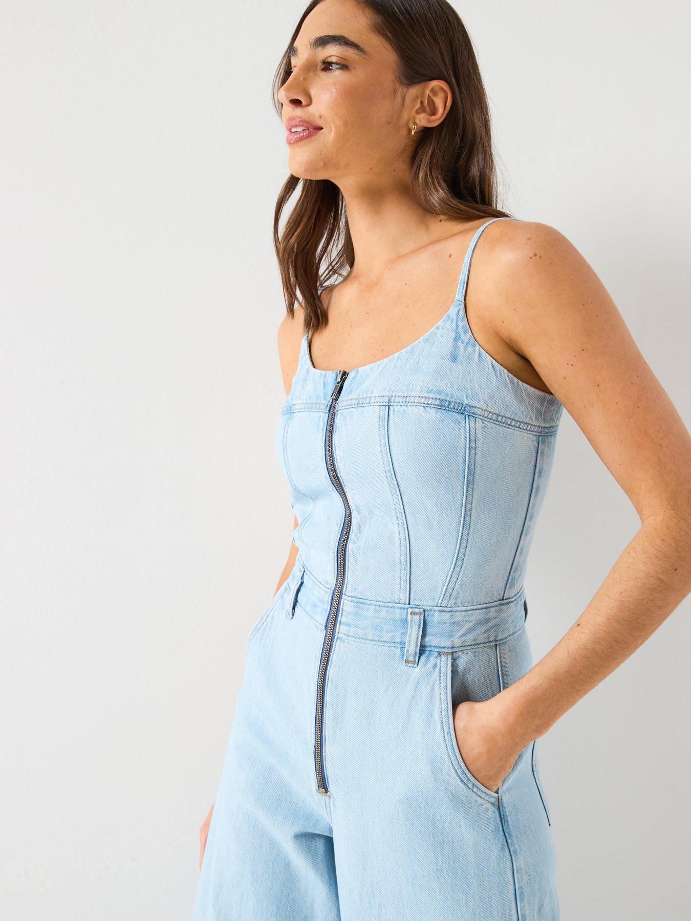 Image 4 of 6 of Levi's Bustier Jumpsuit - Blue