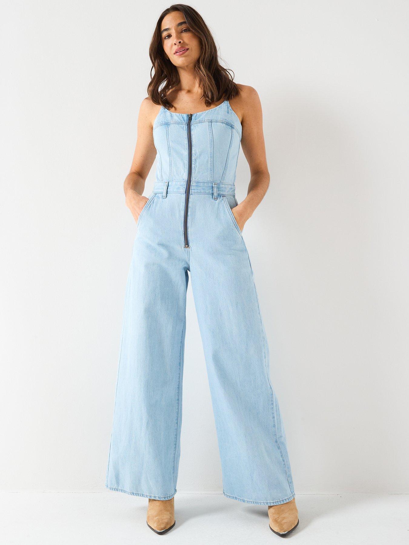 Image 5 of 6 of Levi's Bustier Jumpsuit - Blue