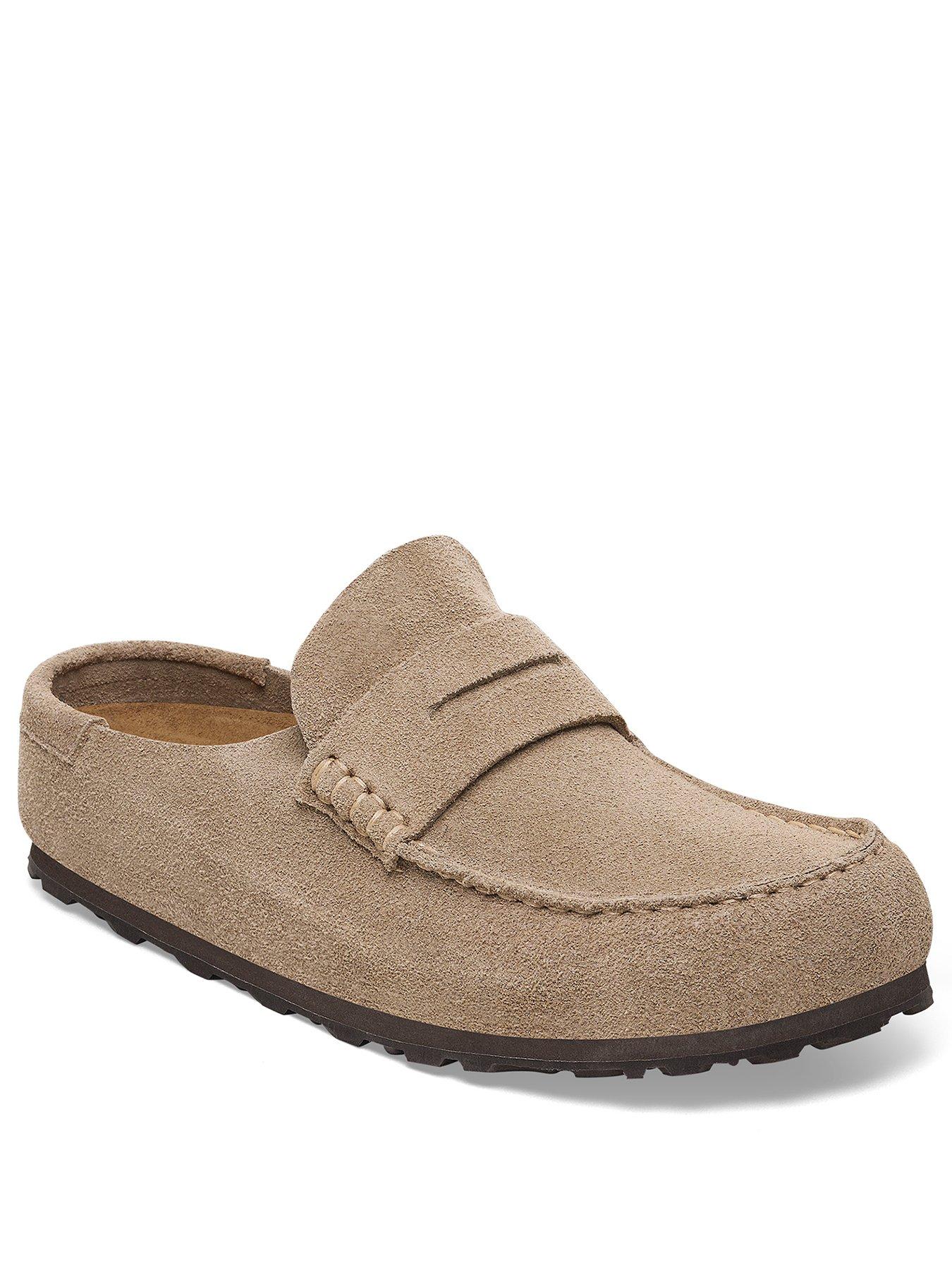 Image 2 of 5 of Birkenstock Naples Wrapped Suede Leather Slip On Loafer - Beige