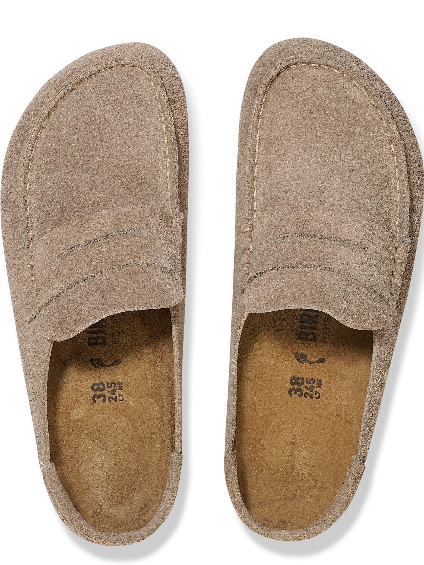 Image 3 of 5 of Birkenstock Naples Wrapped Suede Leather Slip On Loafer - Beige