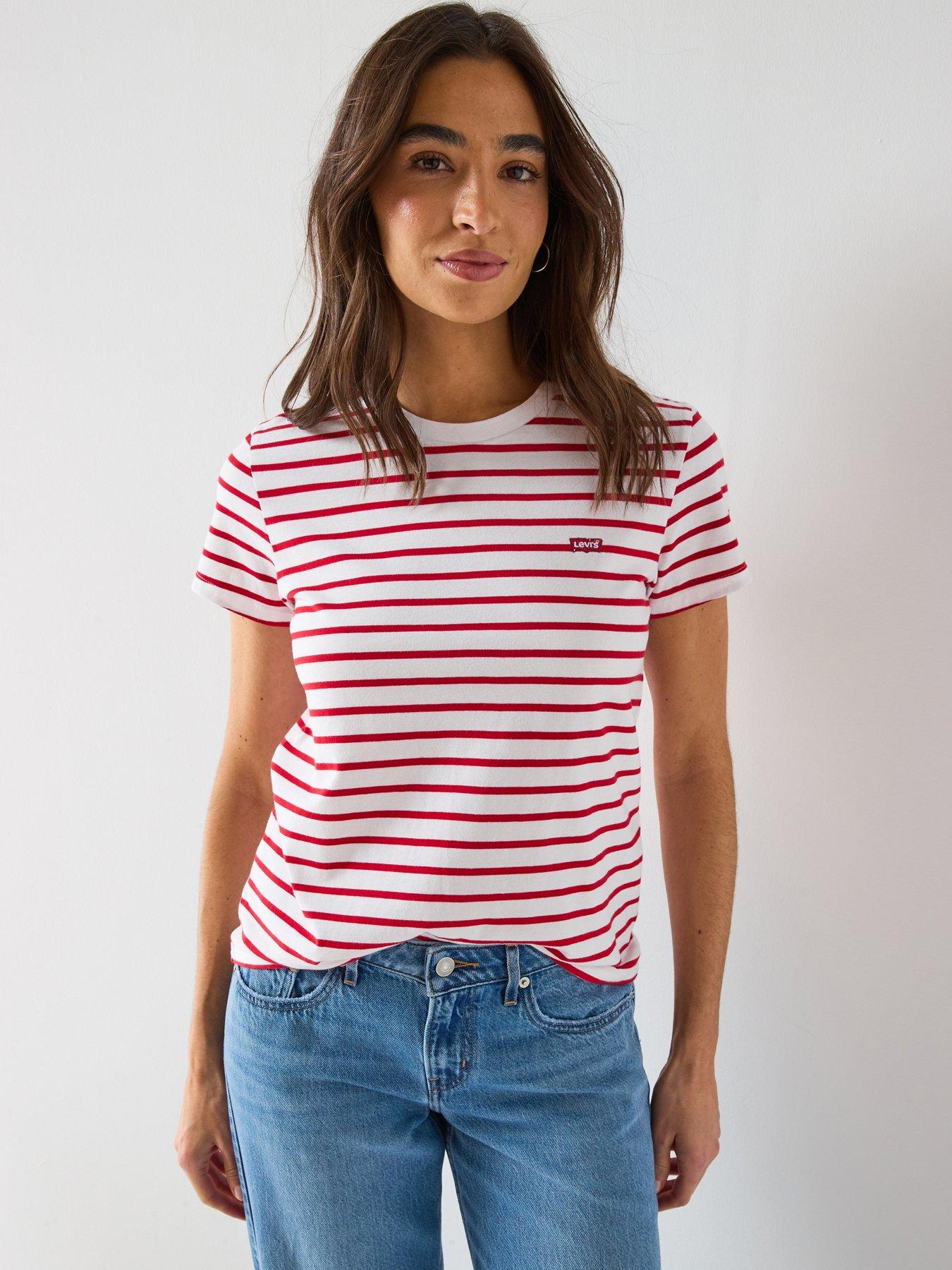 Levi's Perfect Tee - Bright White/Urban Red