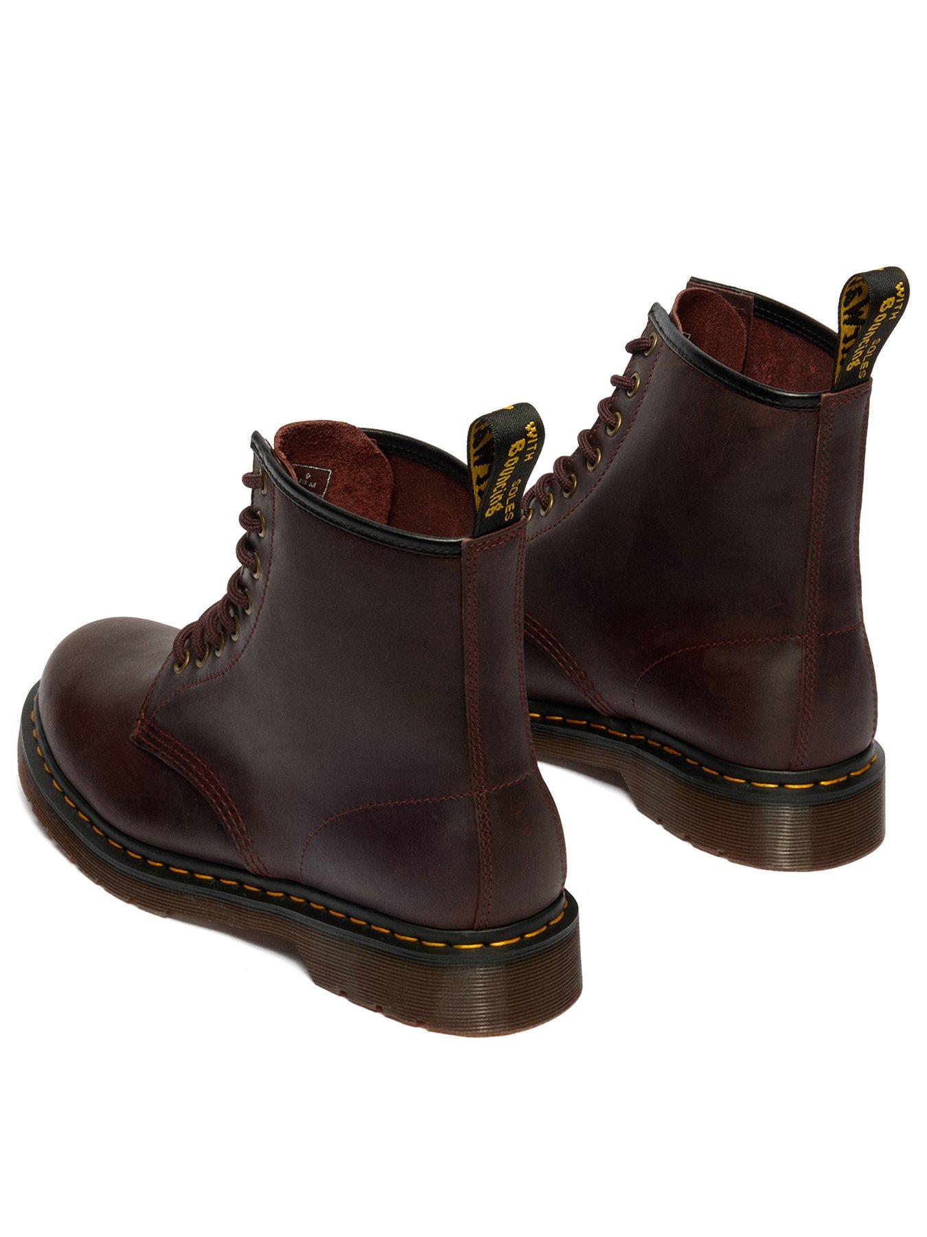 Dr Martens Dr 1460 8 Eye Crazy Horse Lace Up Boots - Dark Red | Very