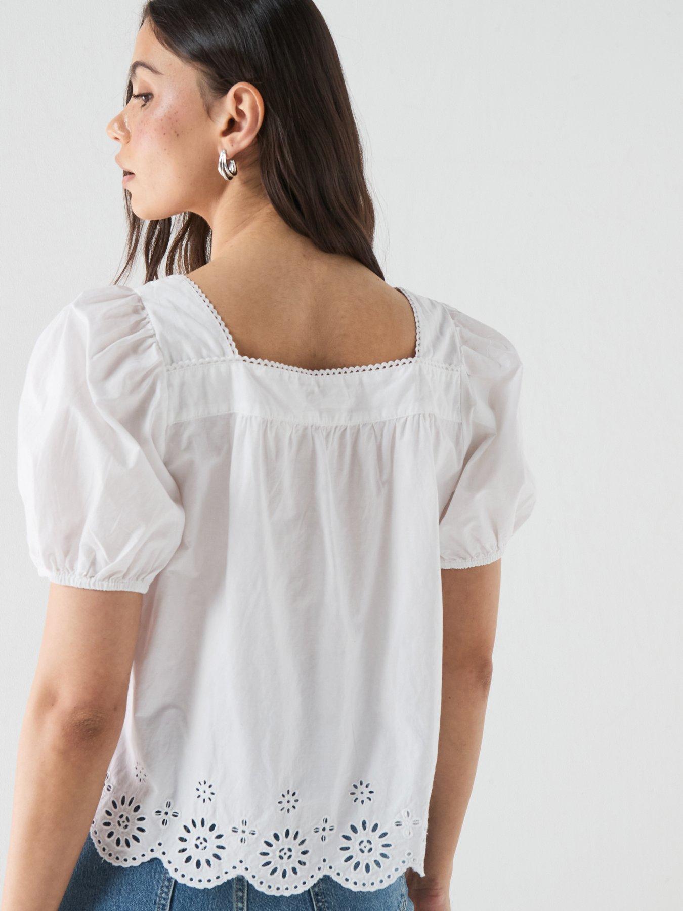 Image 2 of 6 of Levi's Darling Ss Cutwork Blouse