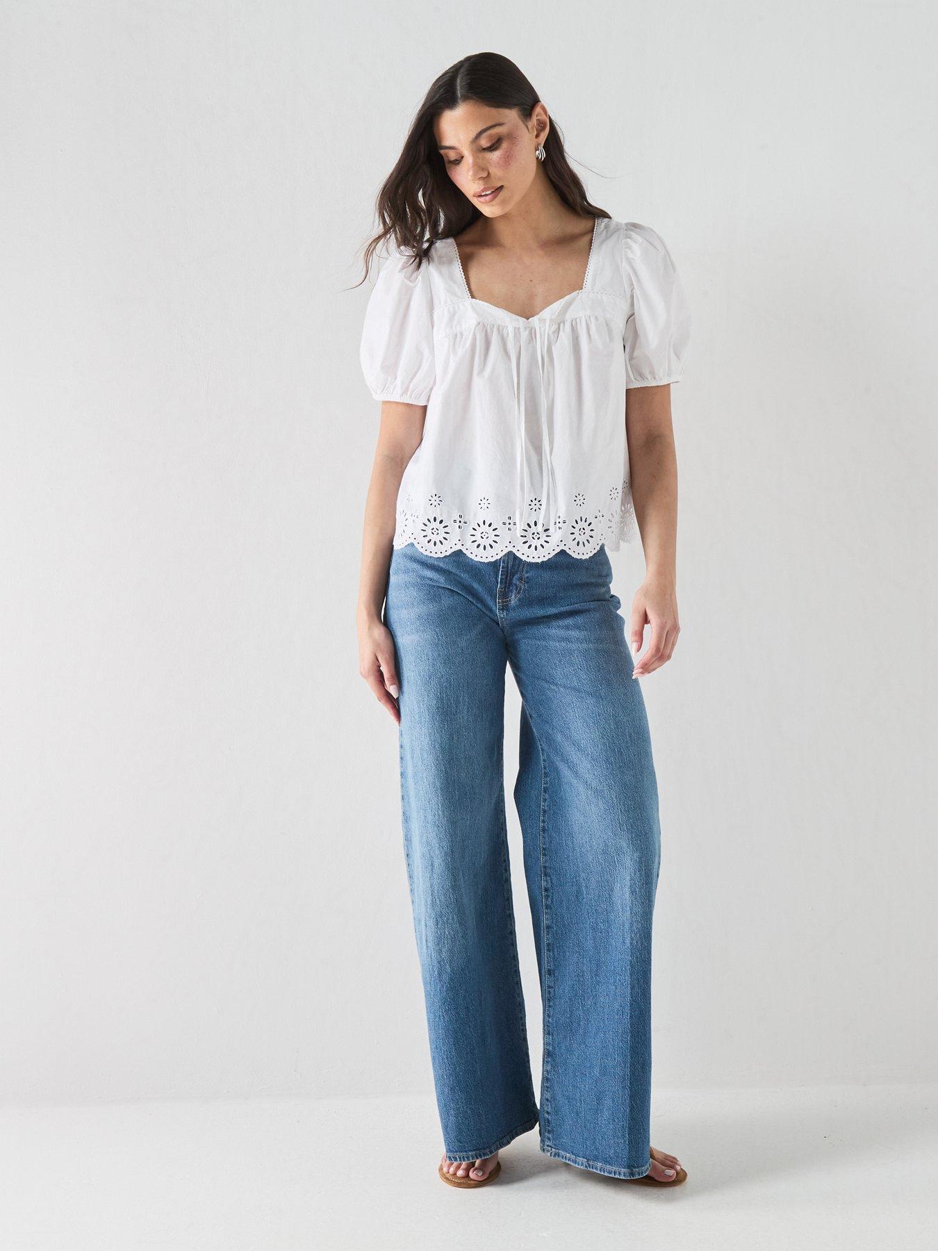 Image 3 of 6 of Levi's Darling Ss Cutwork Blouse