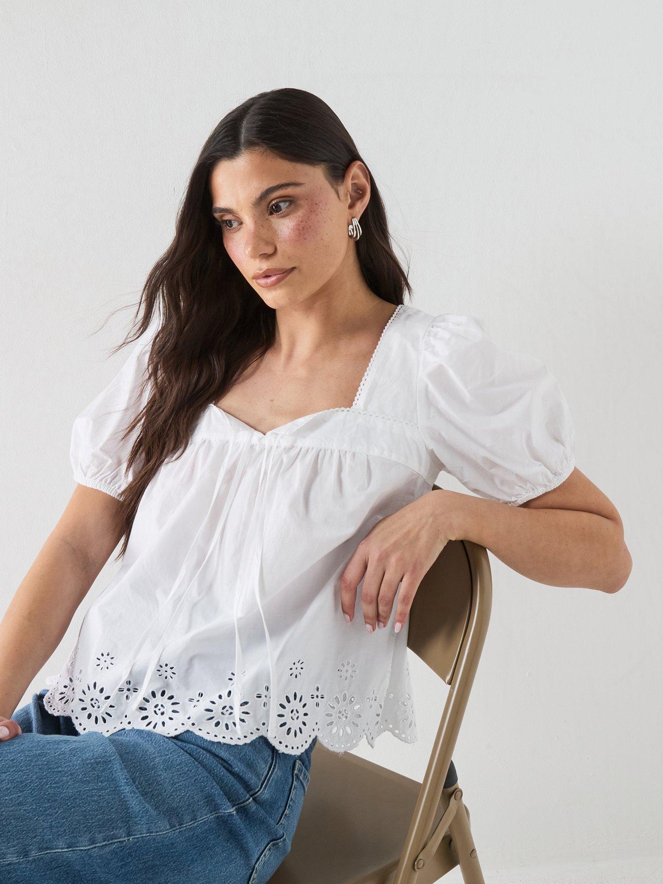 Image 5 of 6 of Levi's Darling Ss Cutwork Blouse