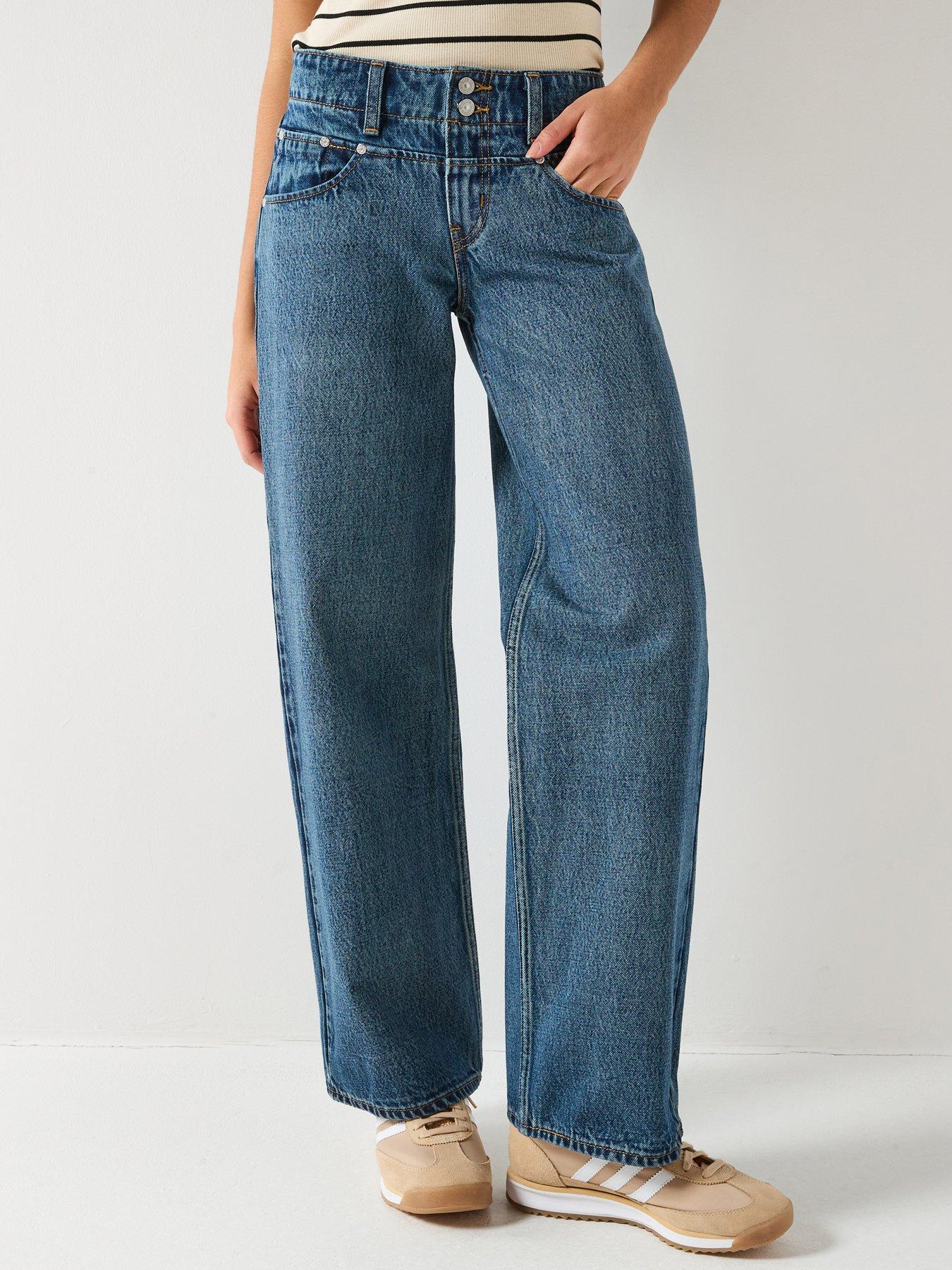 Levi's Superlow Loose Yoke, Blue, Size 32, Inside Leg 30, Women