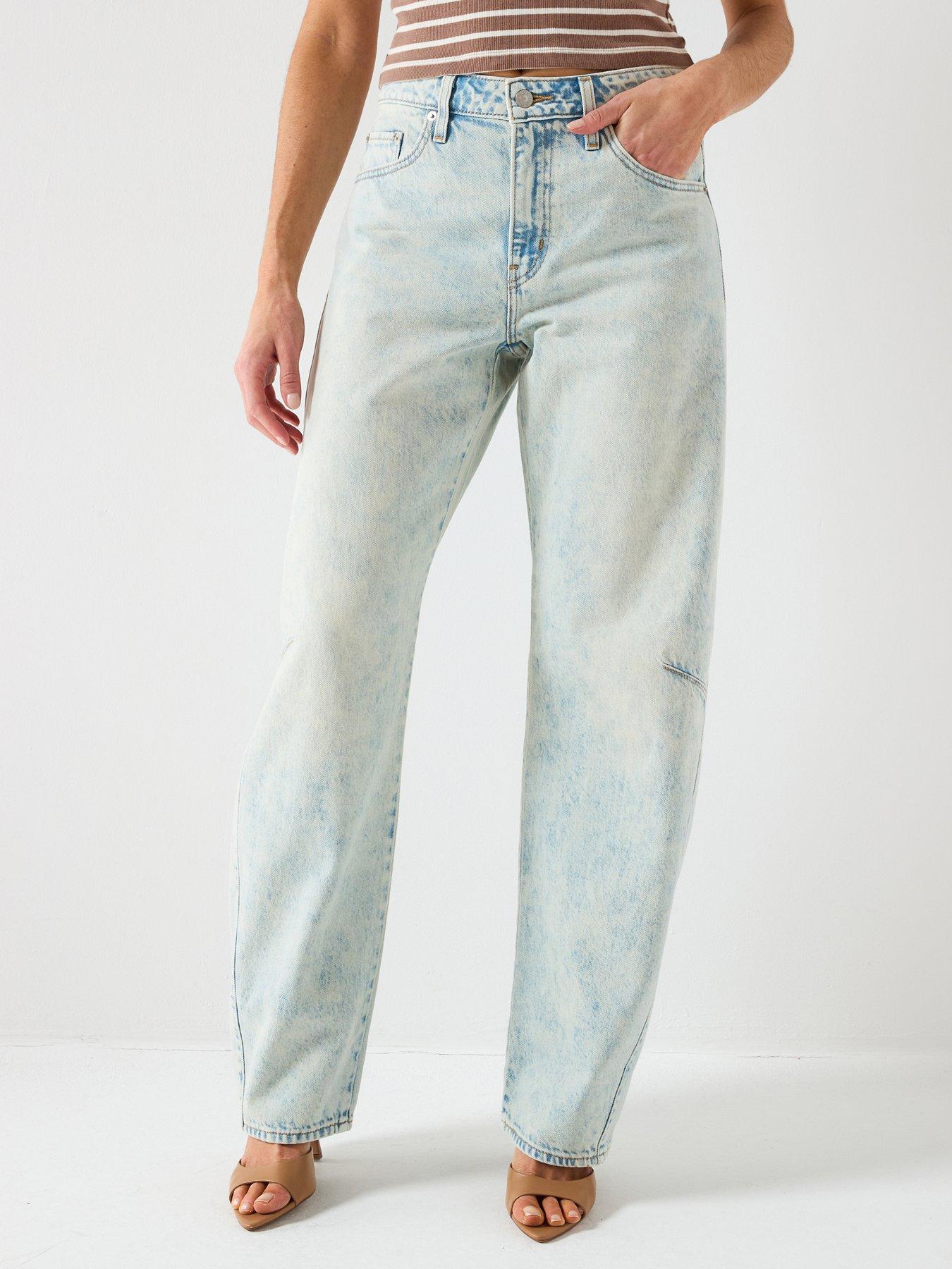 Levi's Baggy Dad Barrel, Blue, Size 27, Inside Leg 32, Women