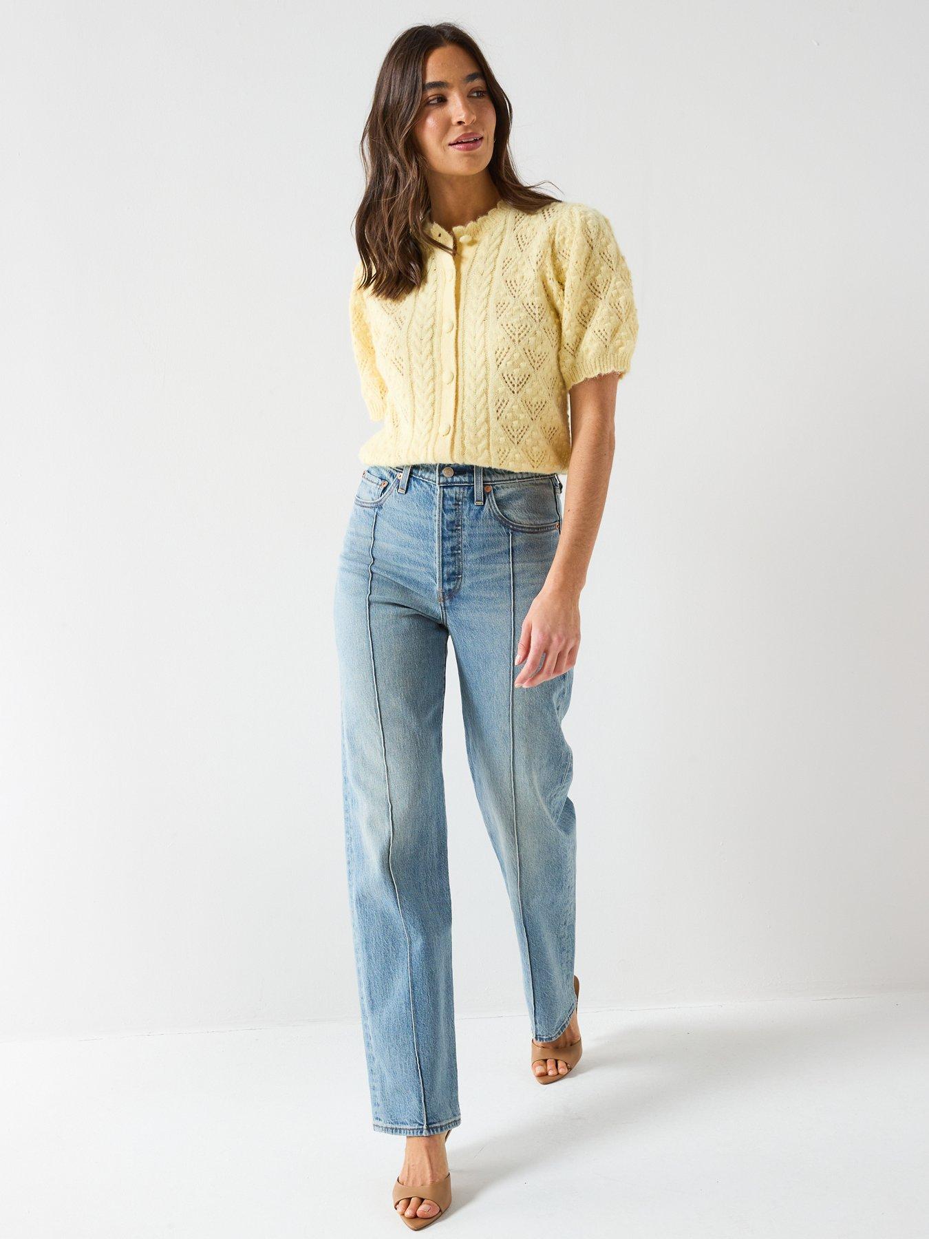 Image 4 of 6 of Levi's Ribcage Full Length Jeans - Blue