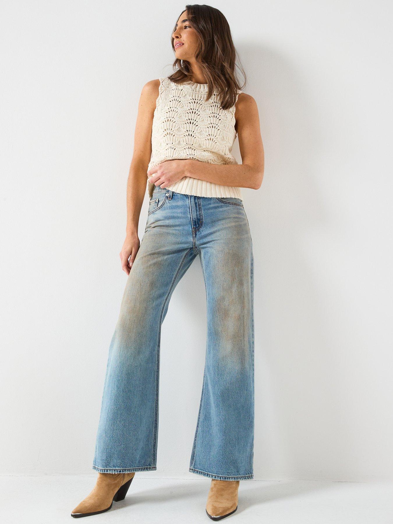 Levi's Loose Bootcut Jeans, Blue, Size 32, Inside Leg 31, Women