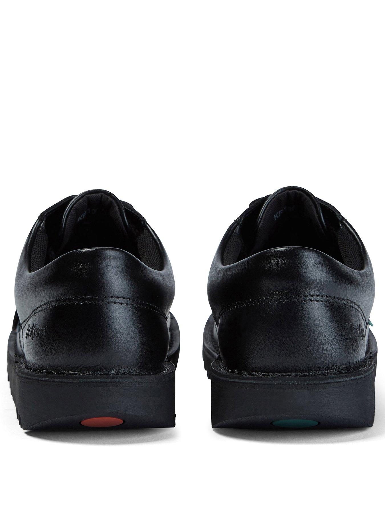 Kickers Youth Kick Lo Leather Shoe - Black | Very
