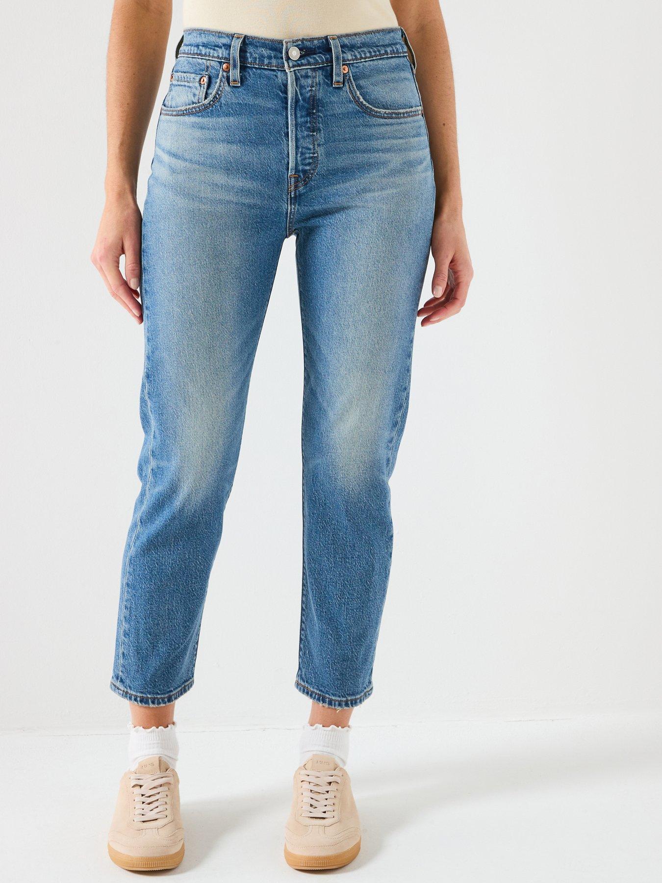 Image 1 of 6 of Levi's 501 Crop Lightweight - Blue