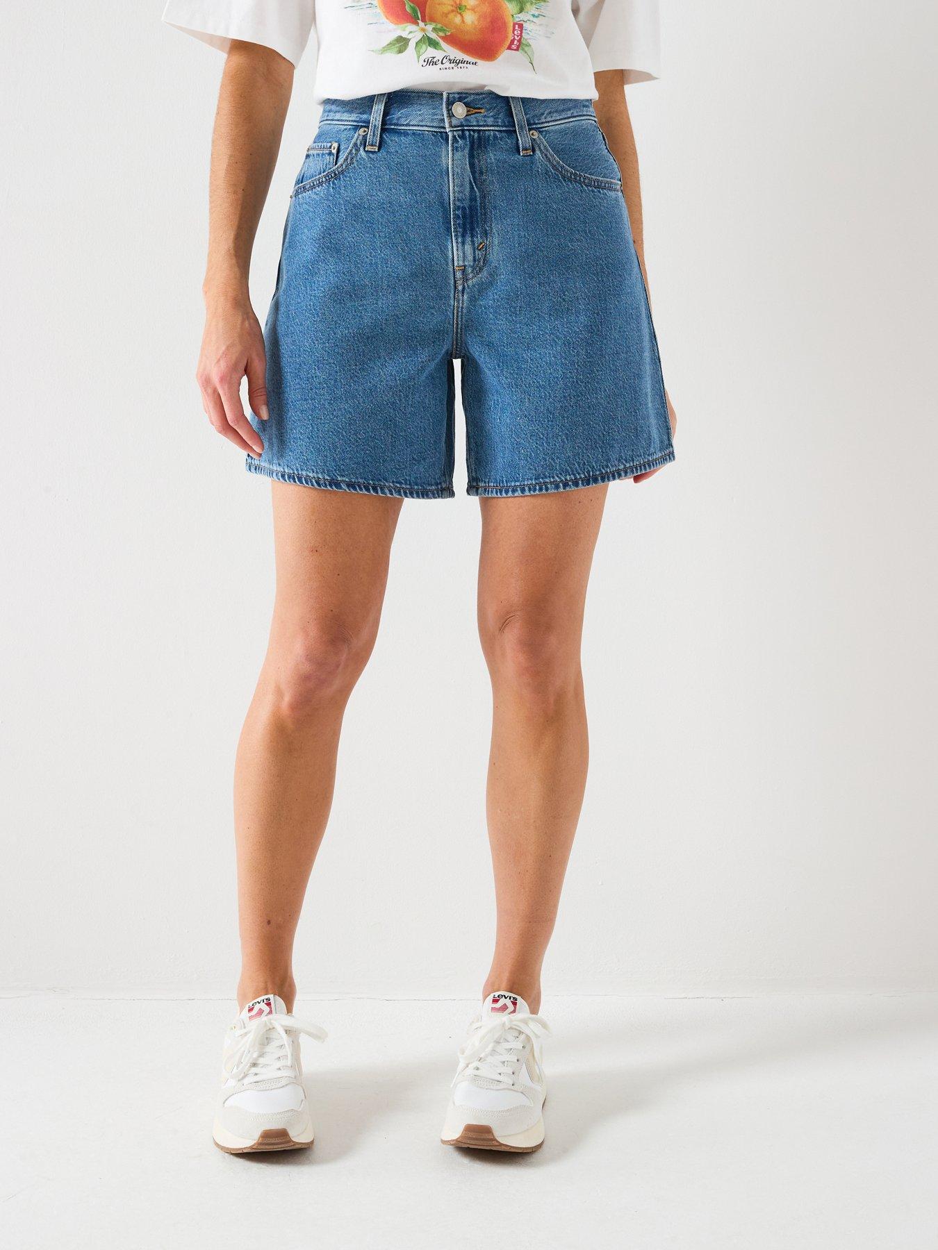 Levi's High Baggy Short, Blue, Size 32, Women