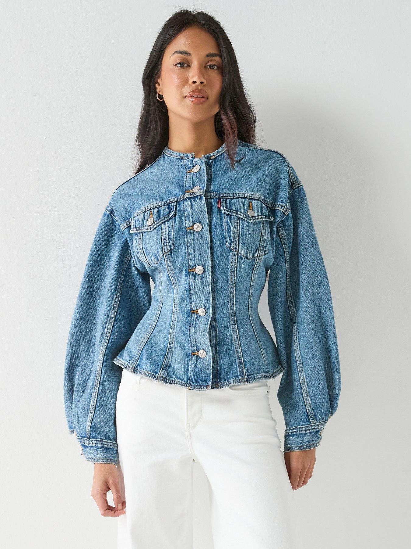 Image 1 of 6 of Levi's Sculpted Trucker Jacket - Blue