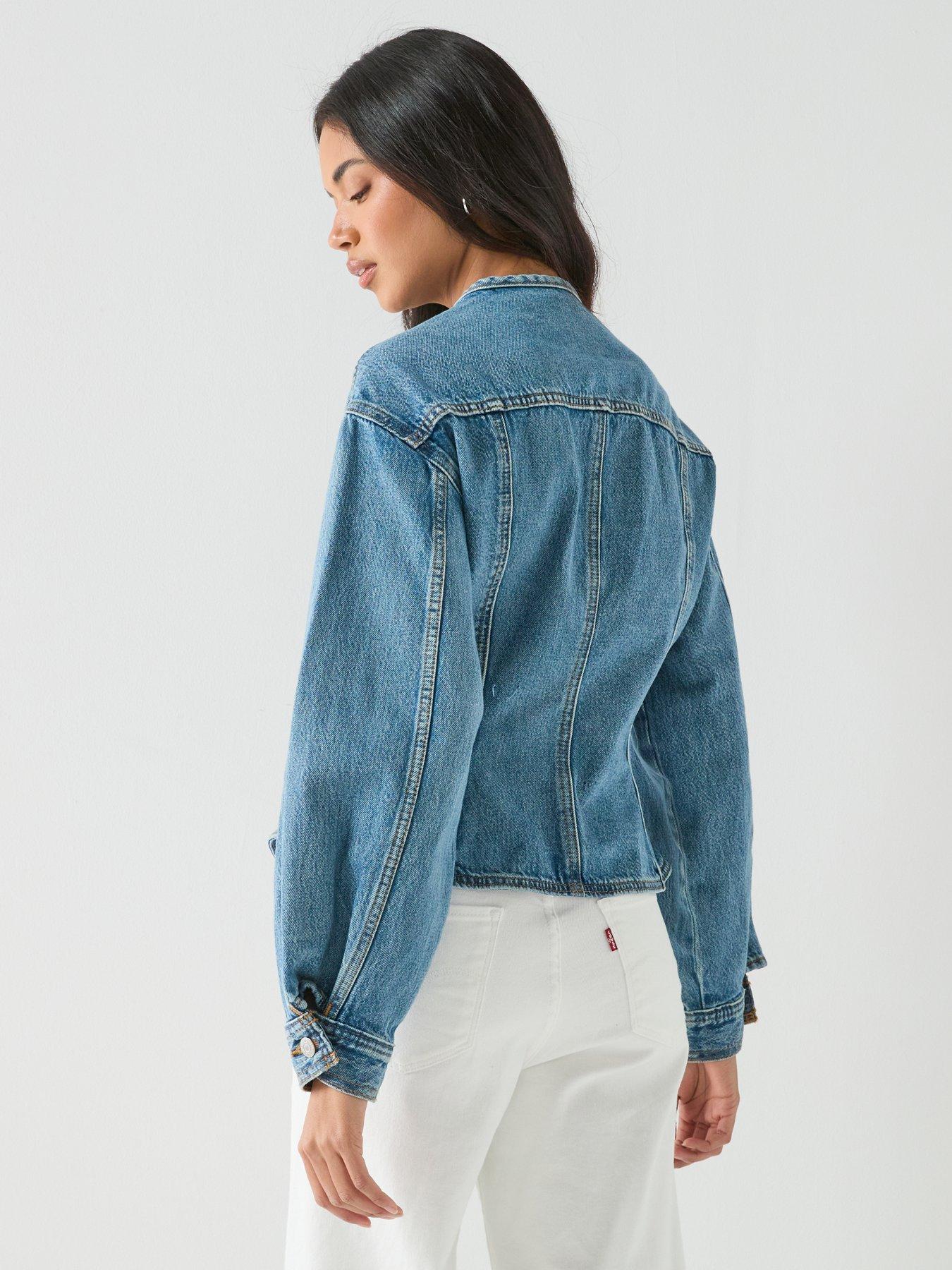 Image 5 of 6 of Levi's Sculpted Trucker Jacket - Blue