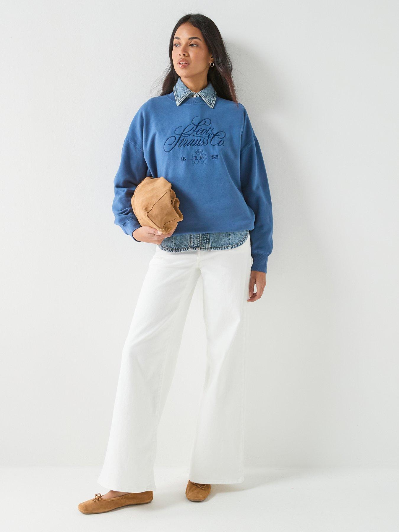 Image 3 of 6 of Levi's Gr Royale Oversized Crewneck Sweatshirt - Blue