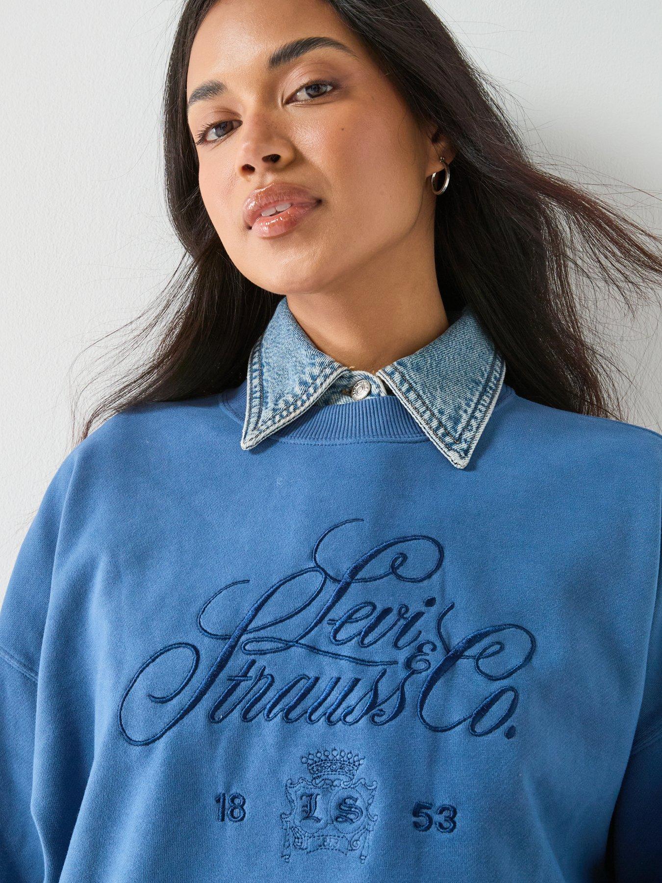 Image 4 of 6 of Levi's Gr Royale Oversized Crewneck Sweatshirt - Blue