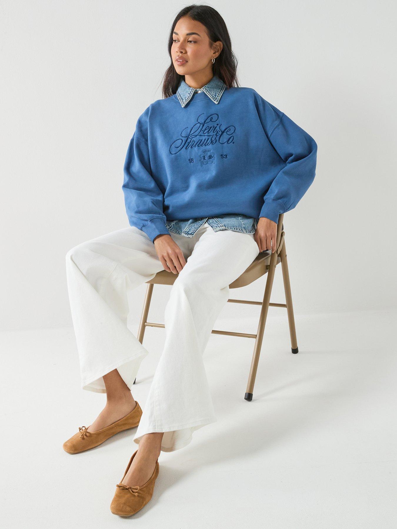 Image 6 of 6 of Levi's Gr Royale Oversized Crewneck Sweatshirt - Blue