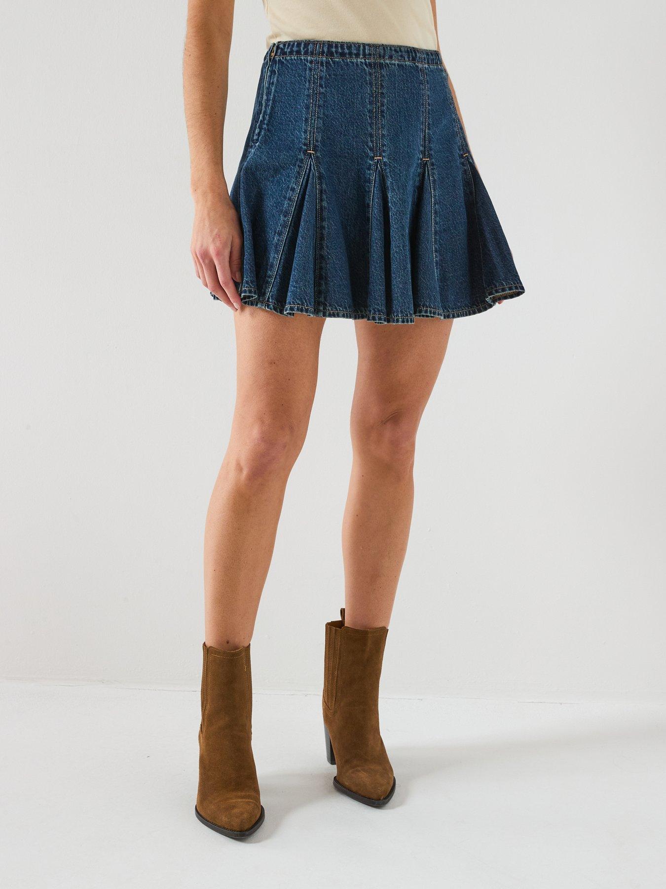 Levi's Godet Mini Skirt, Blue, Size 27, Women