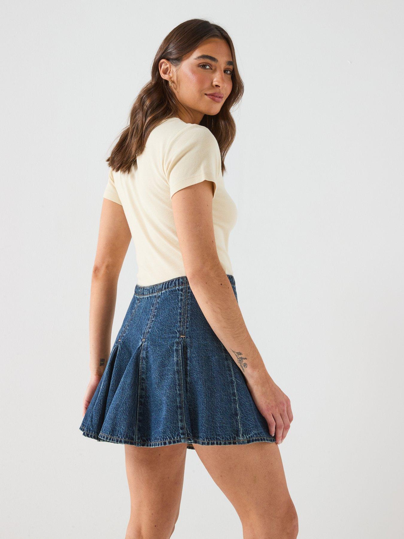 Image 6 of 6 of Levi's Godet Mini Skirt - Blue