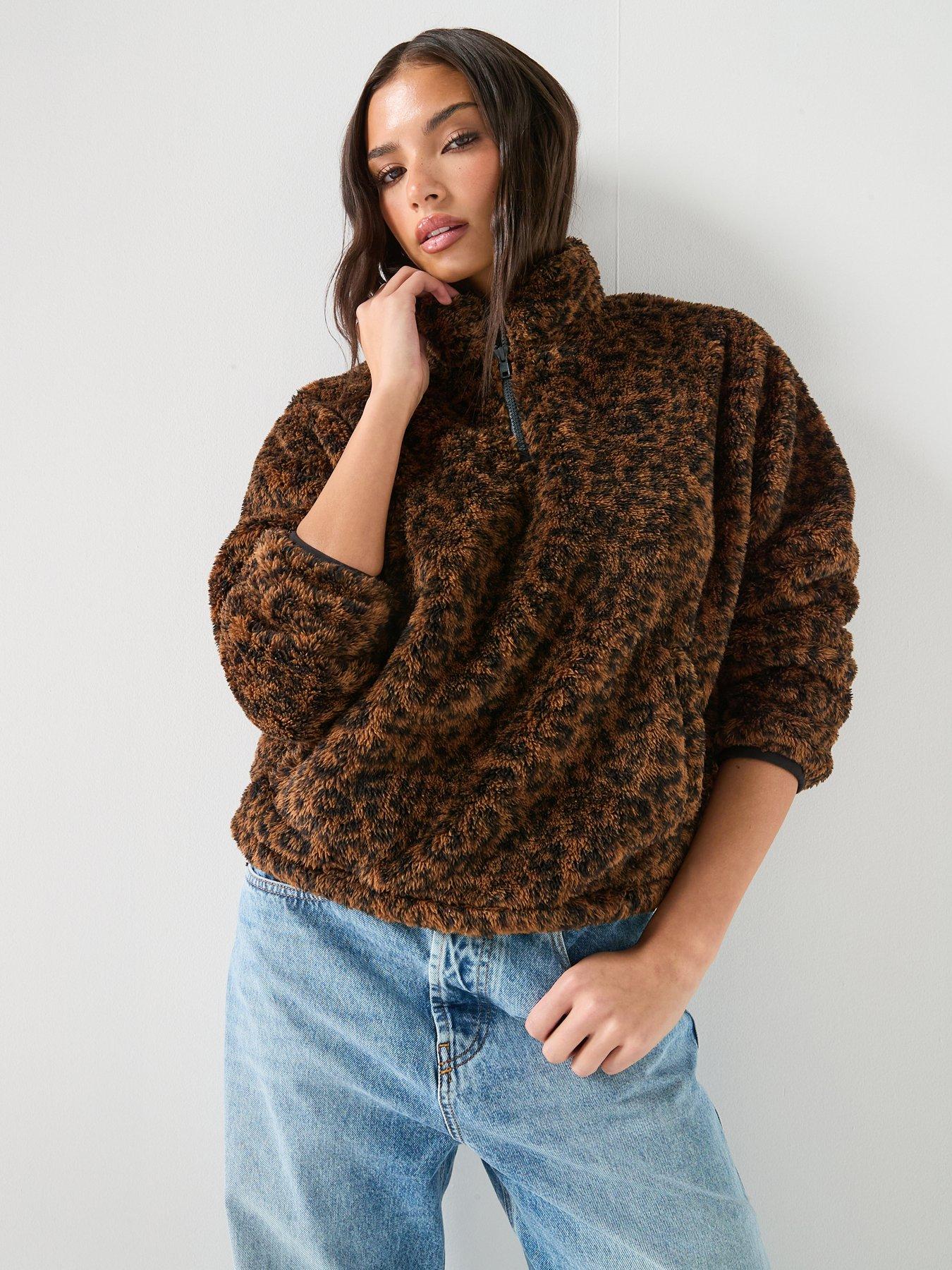 Levi's Gemma Sherpa 1/4 Zip - Brown